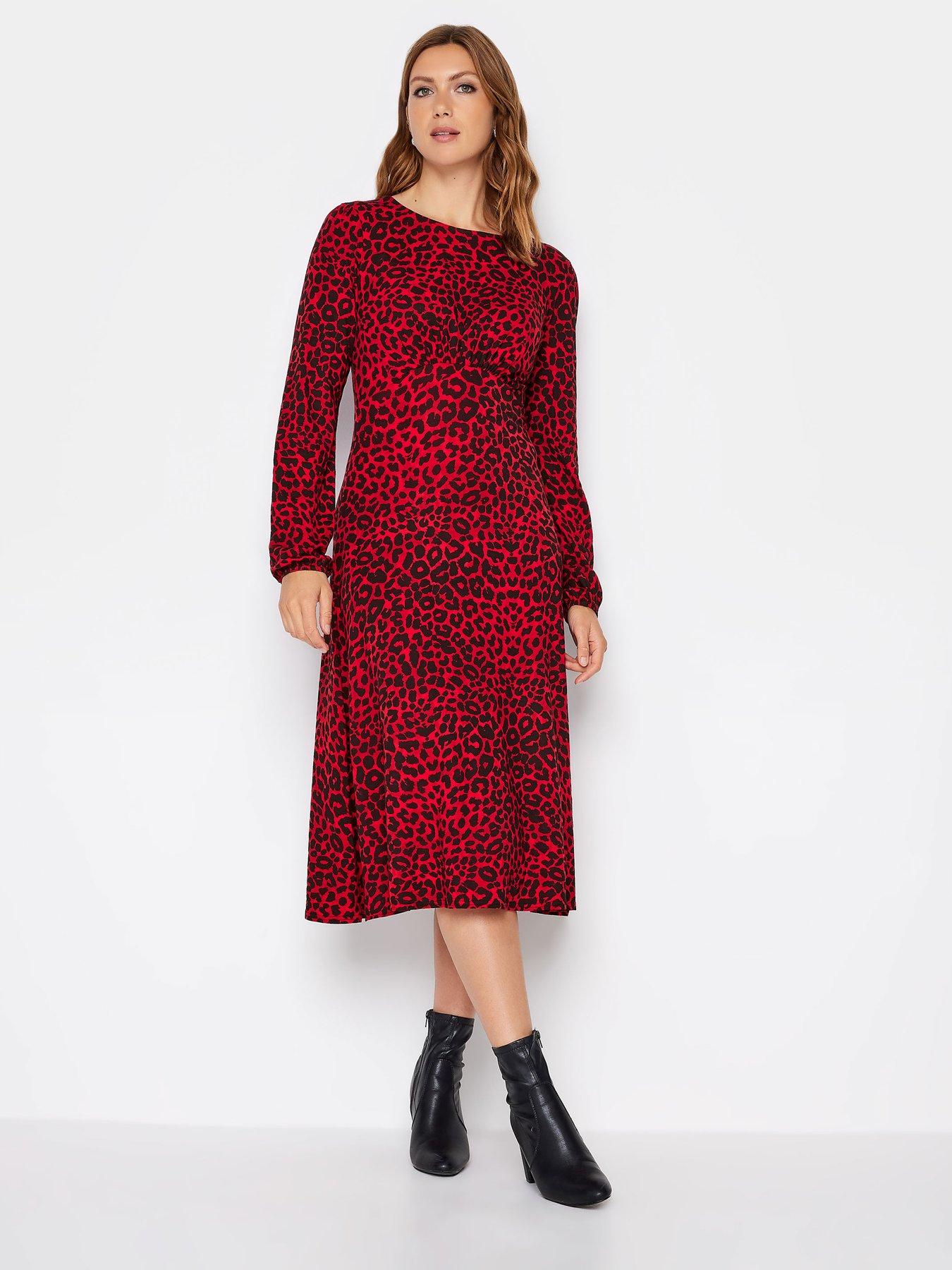 Tall animal print clearance dress