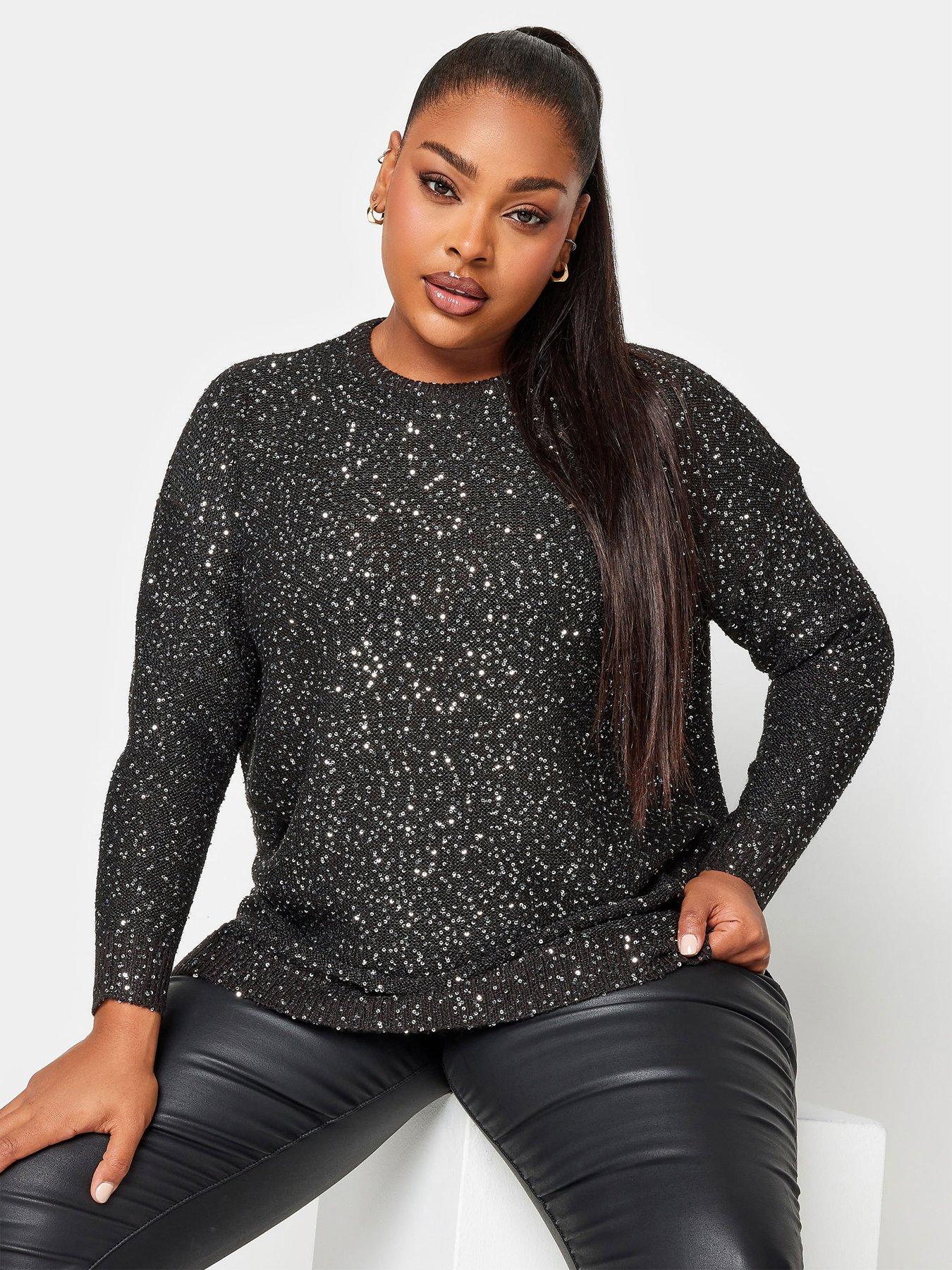 Black 2025 sequin jumper