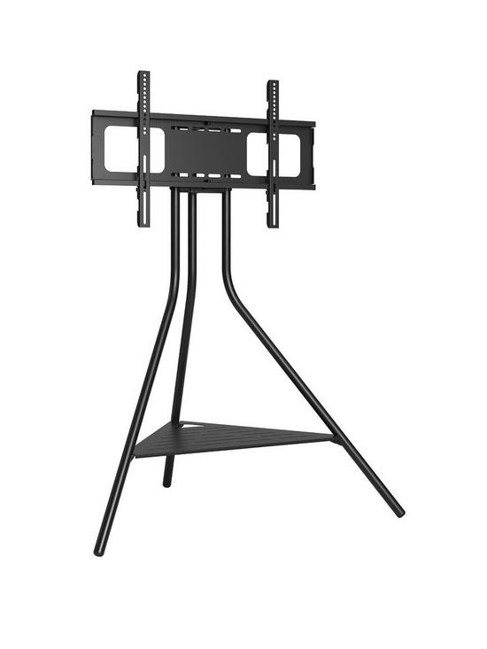 stillFront image of avf-tiga-metal-tripod-tv-stand-up-to-65-black