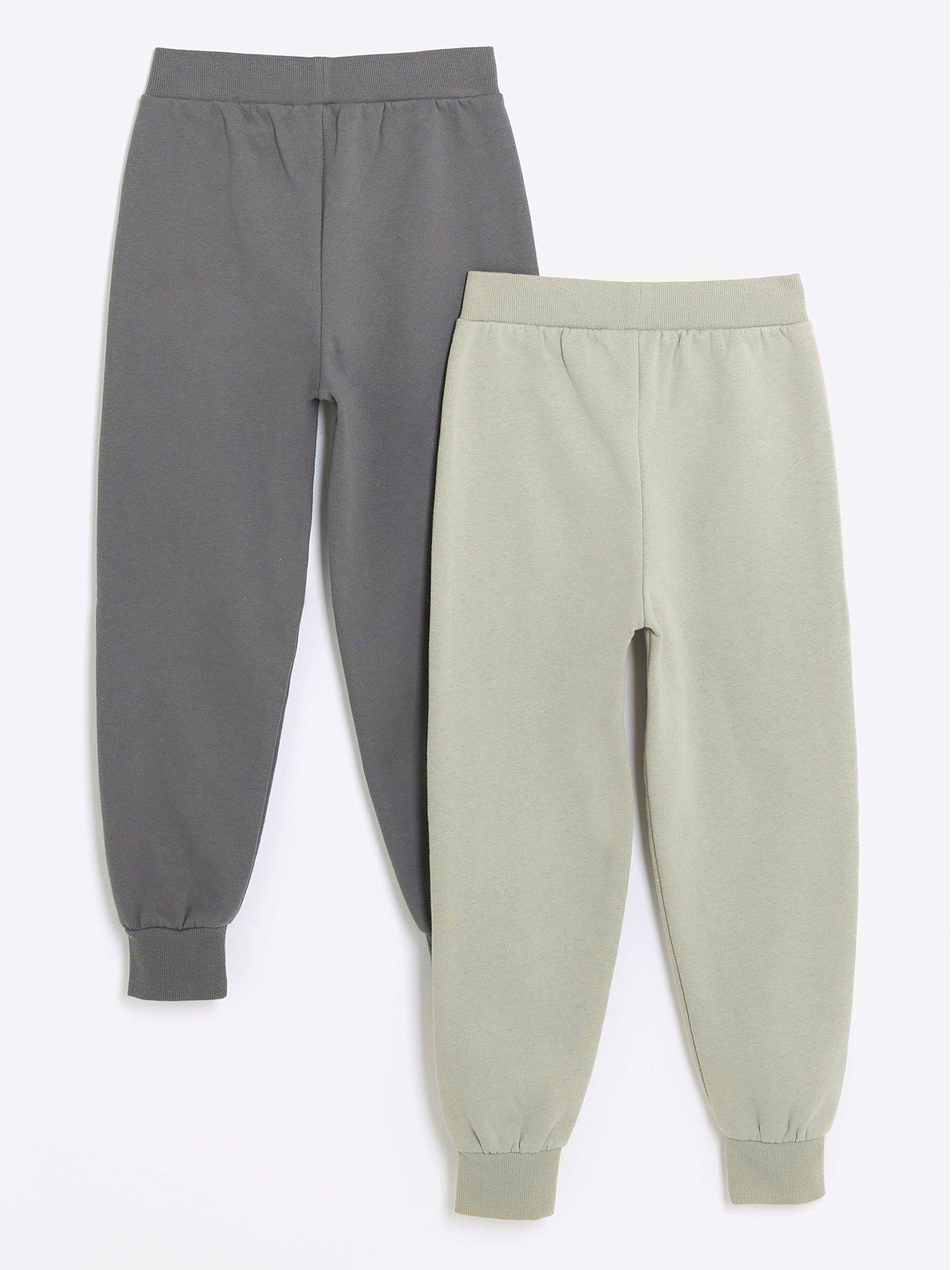 River Island Girls New York Joggers 2 Pack Grey very