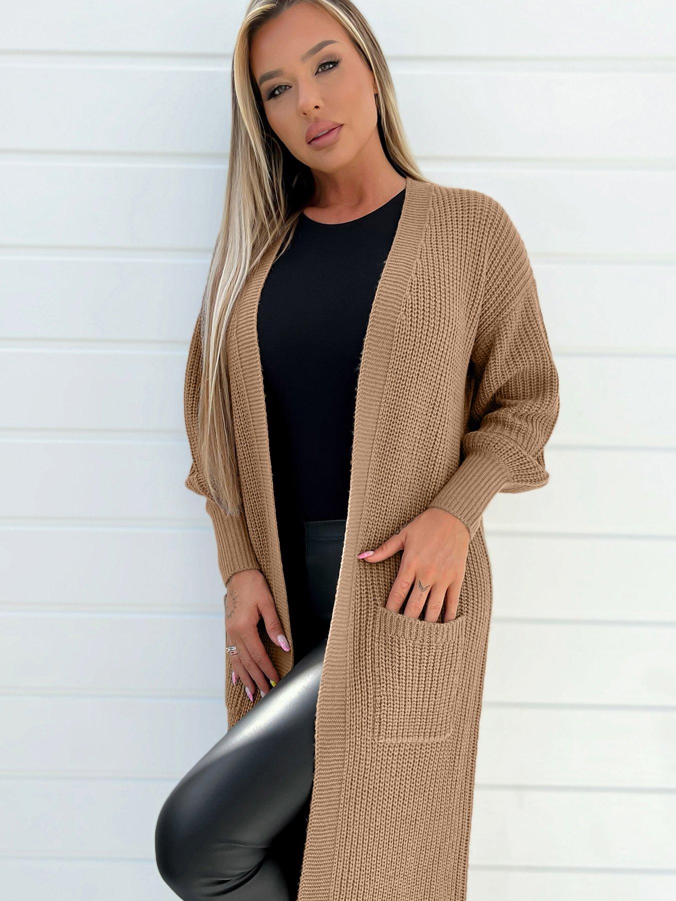 Camel hot sale maxi cardigan