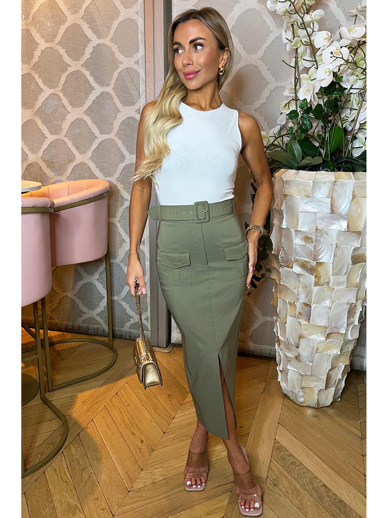 Khaki utility skirt uk best sale