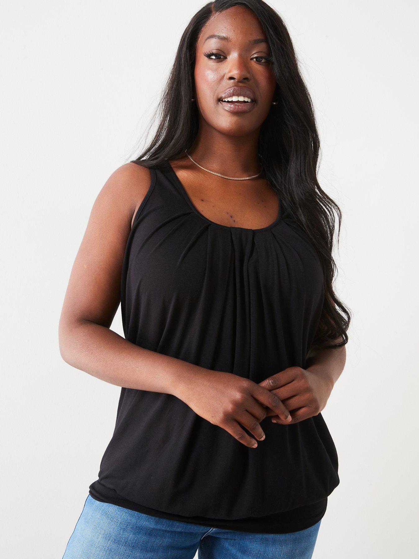 smart black vest tops