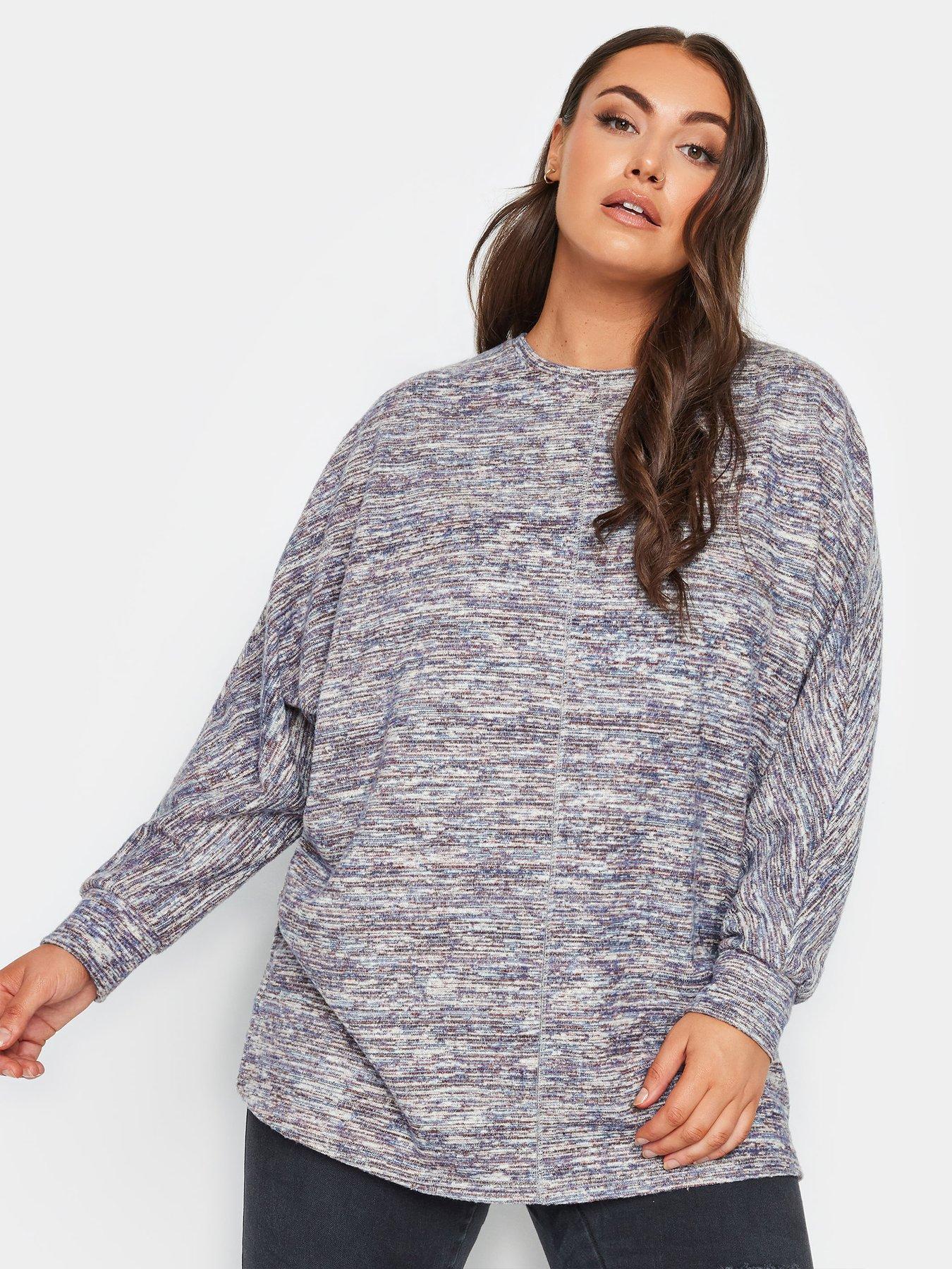 Soft Touch Marl Front Seam Ls Top