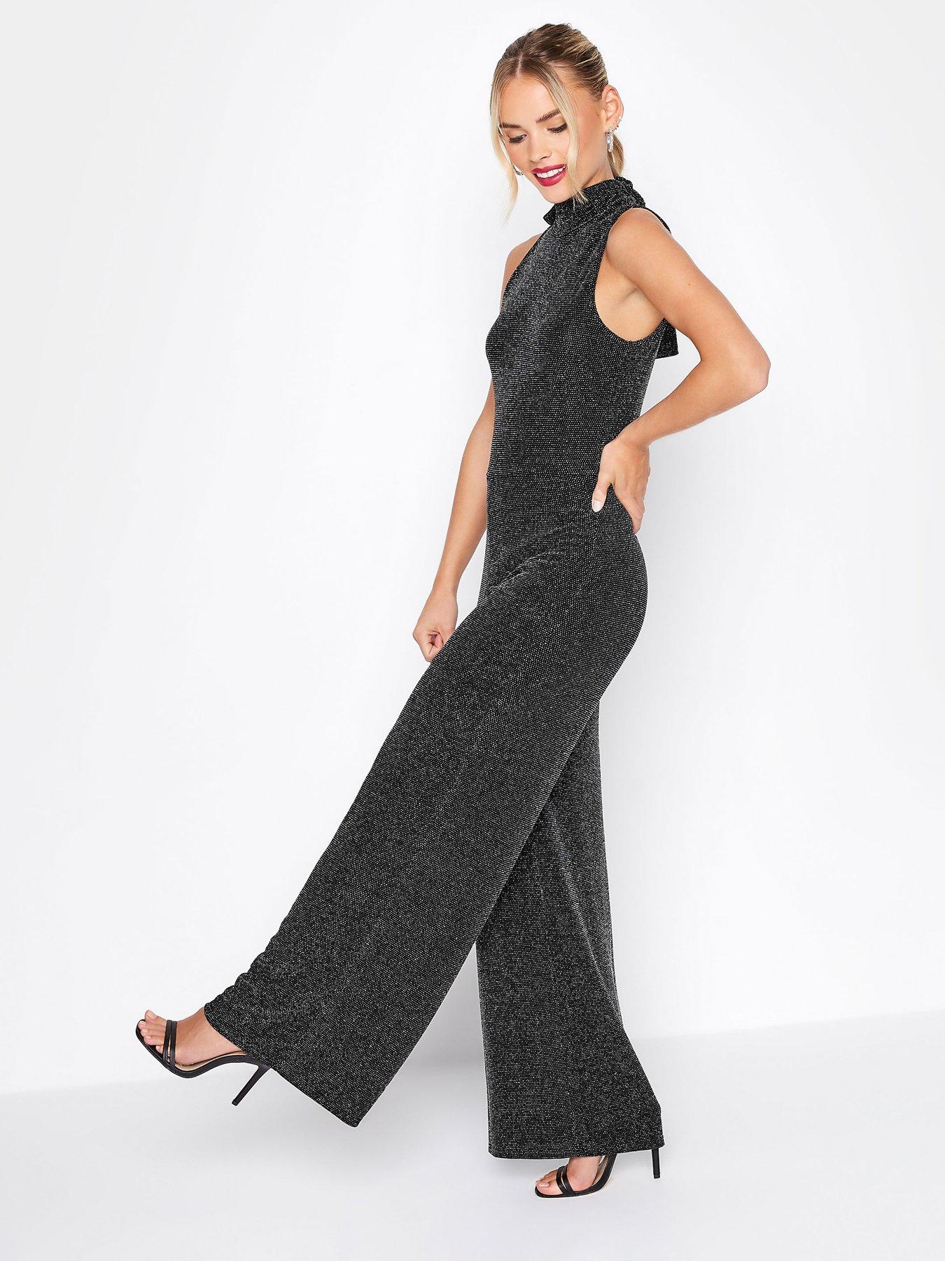 Sequin Halter Wide Leg Jumpsuit – BLU'S