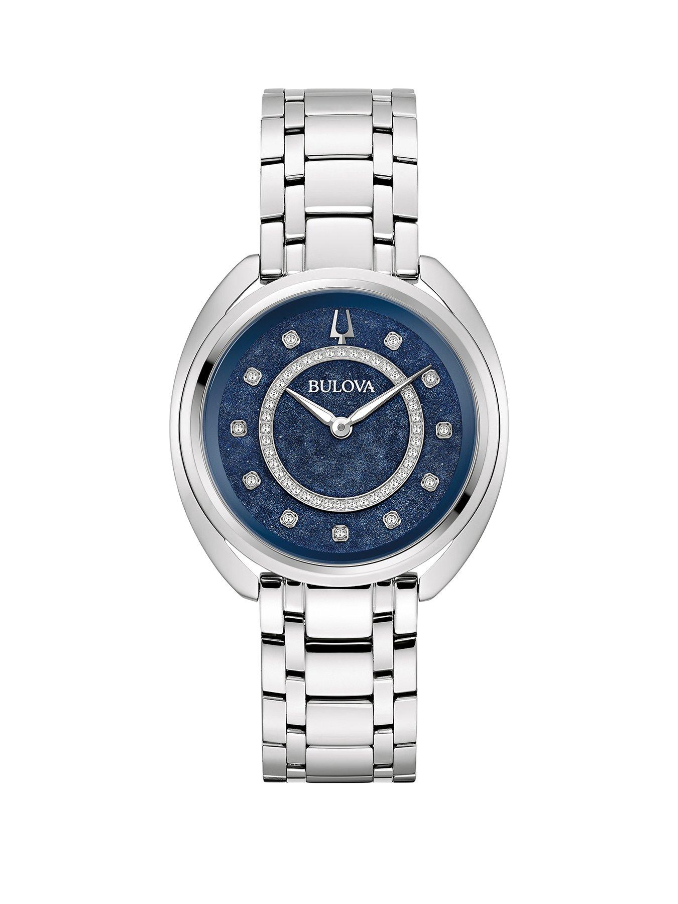 Product photograph of Bulova Duality Silver Stainless Steel Ladies Watch from very.co.uk