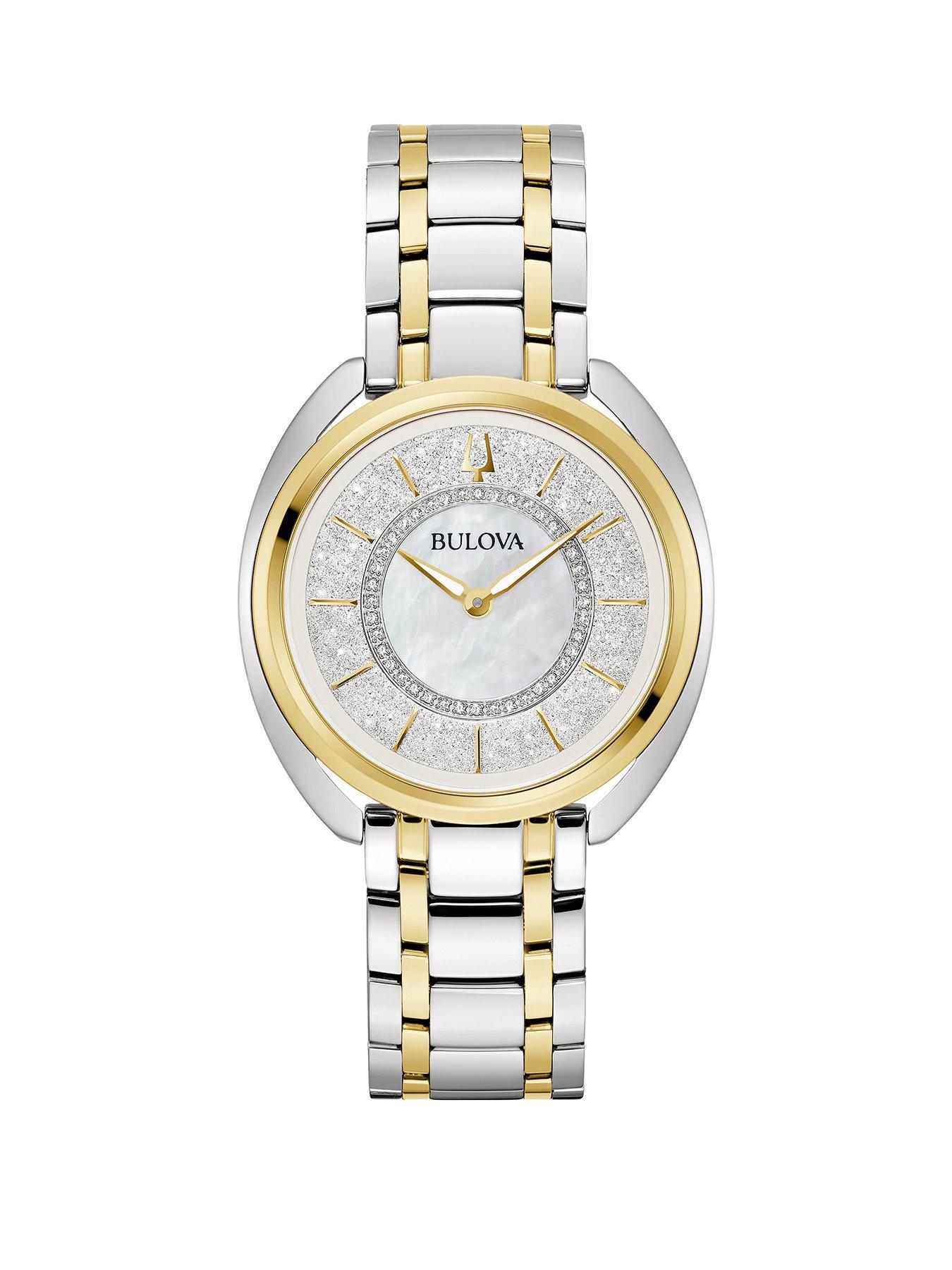 Product photograph of Bulova Duality Two-tone Stainless Steel Ladies Watch from very.co.uk