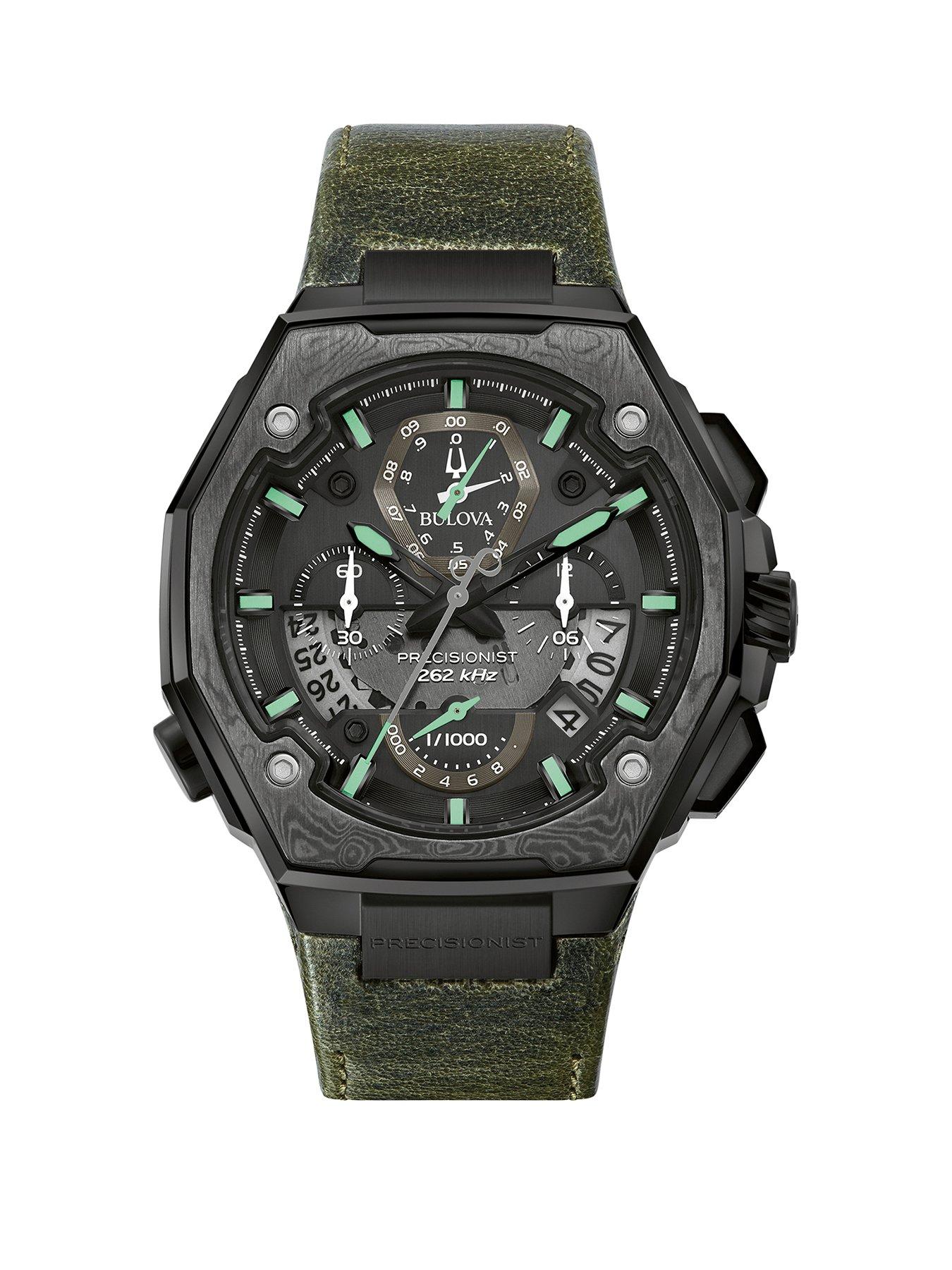 Product photograph of Bulova Sutton Black Stainless Steel Case Mens Watch from very.co.uk