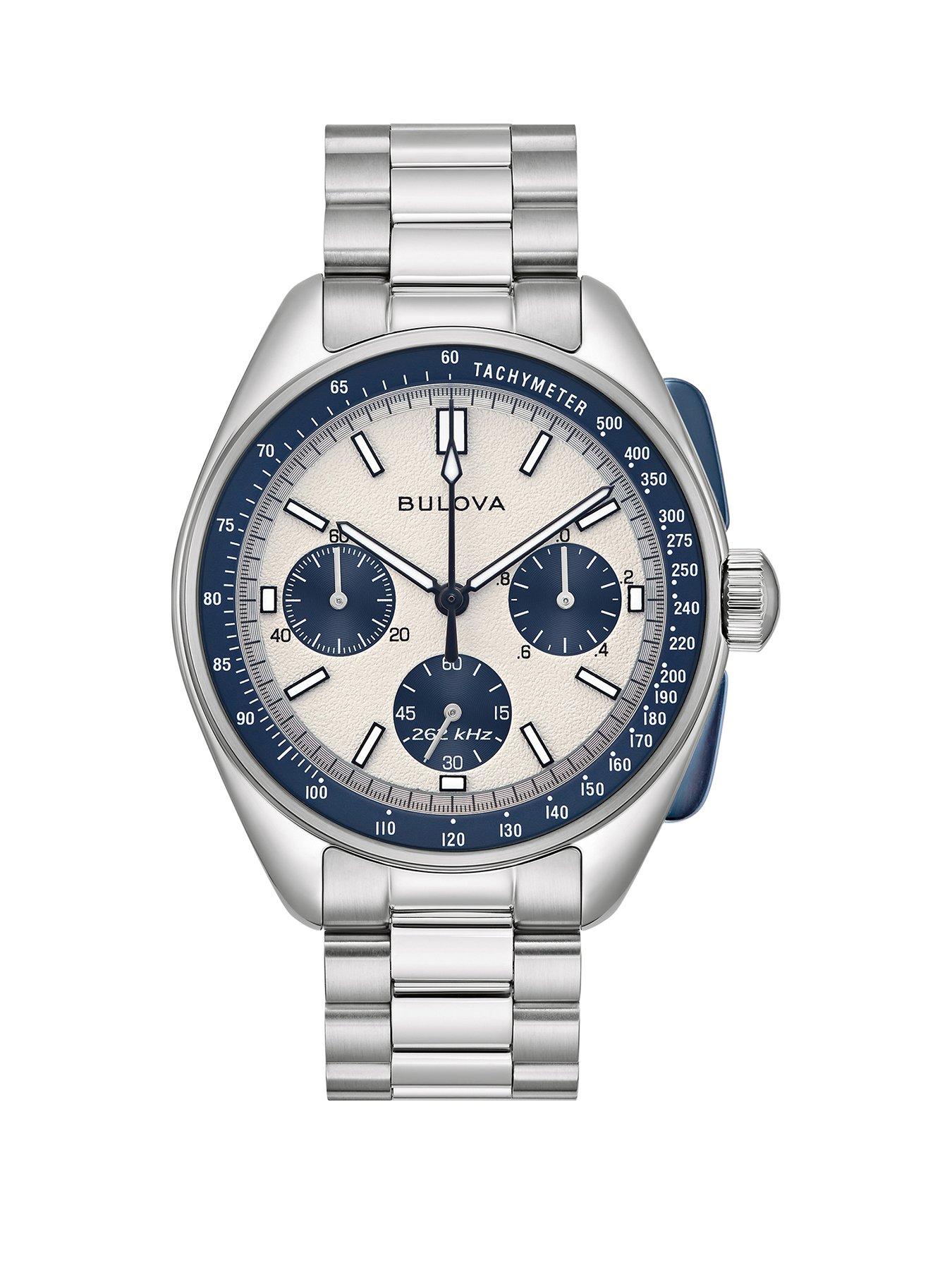 Lunar Pilot Chronograph Blue Dial Stainless Steel Mens Watch