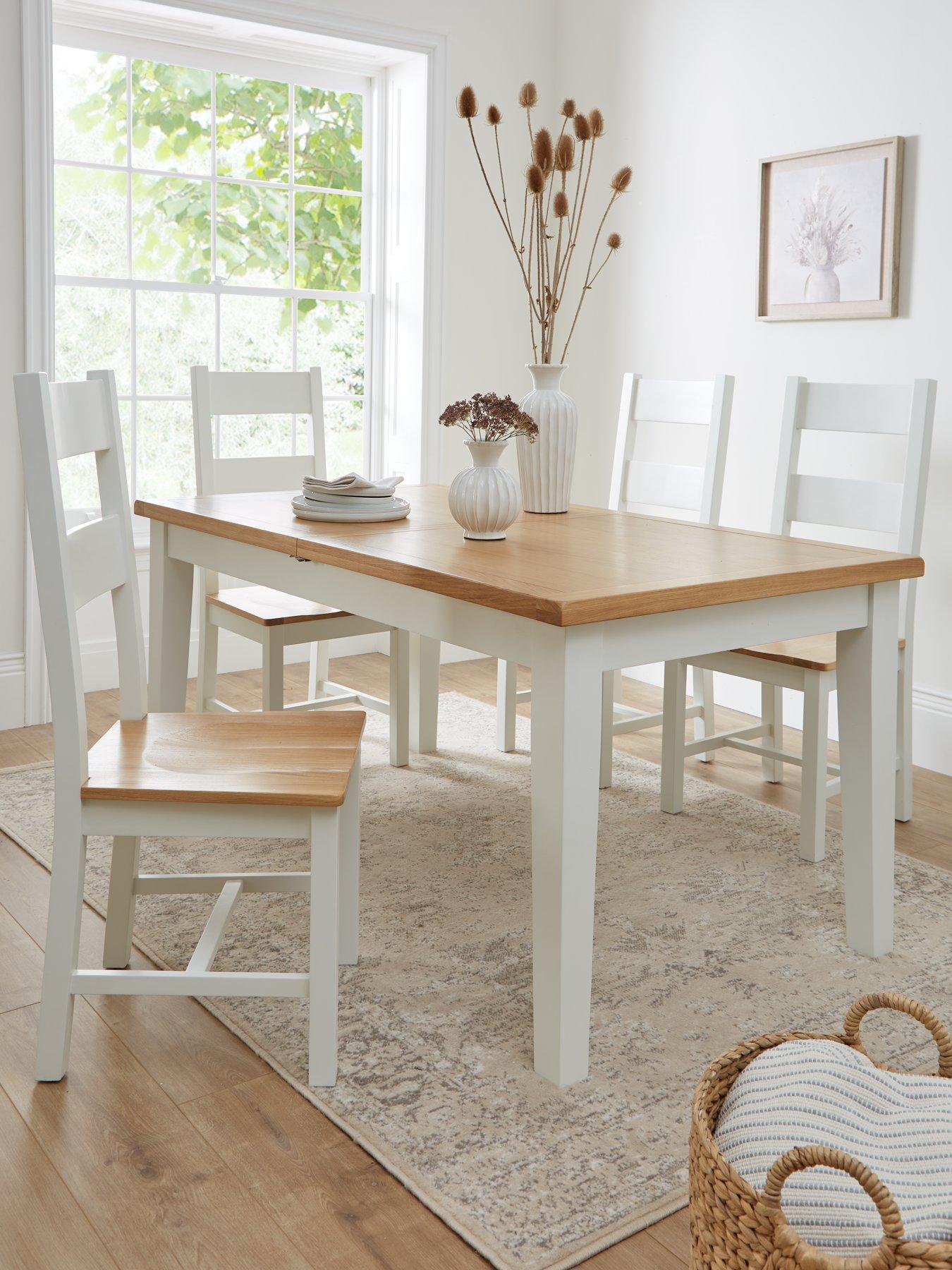 Product photograph of Very Home Hamilton 160 - 210 Cm Extending Table 4 Chairs from very.co.uk