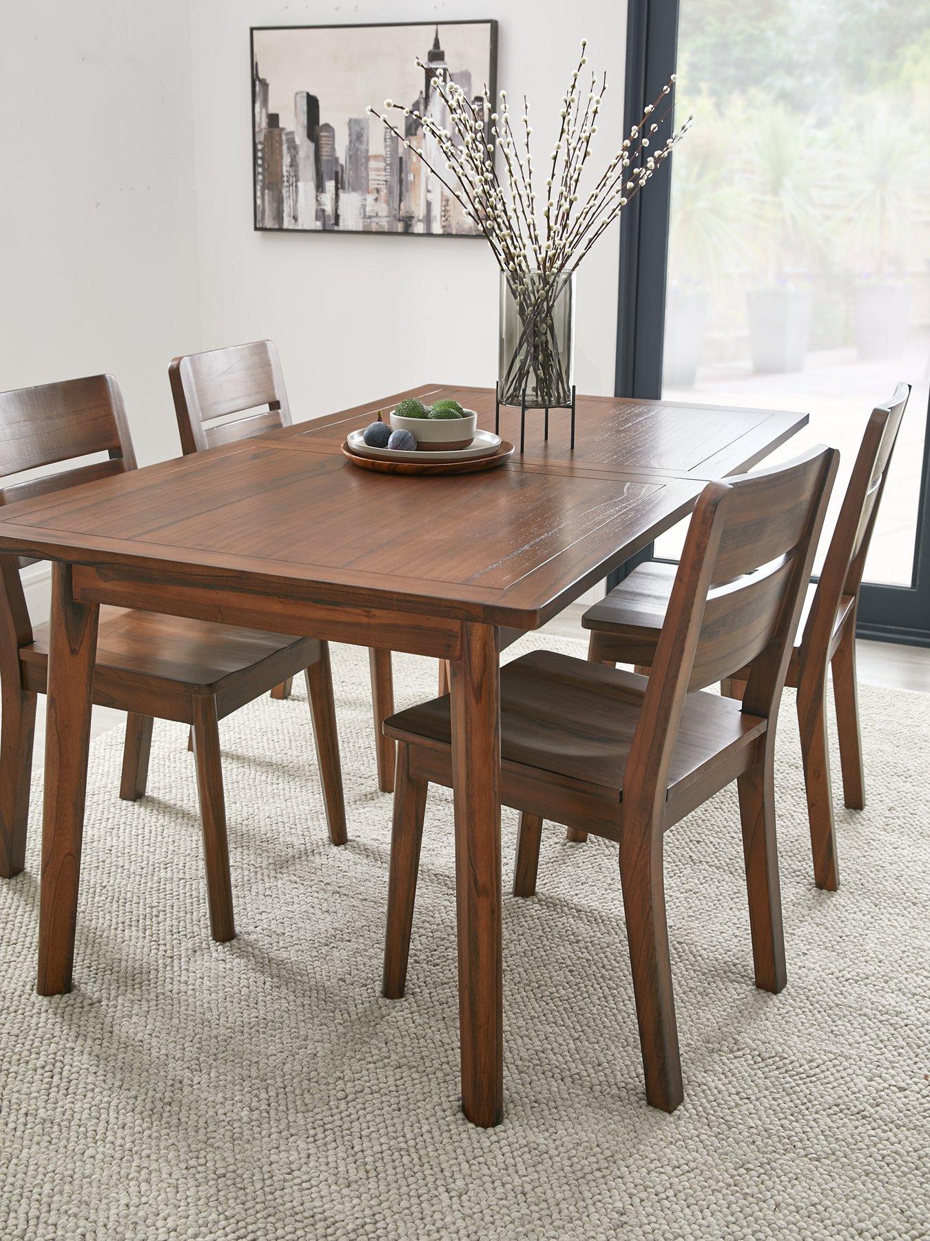 Very Home Misha 160 - 210 cm Dining Extending Table + 4 Chairs ...