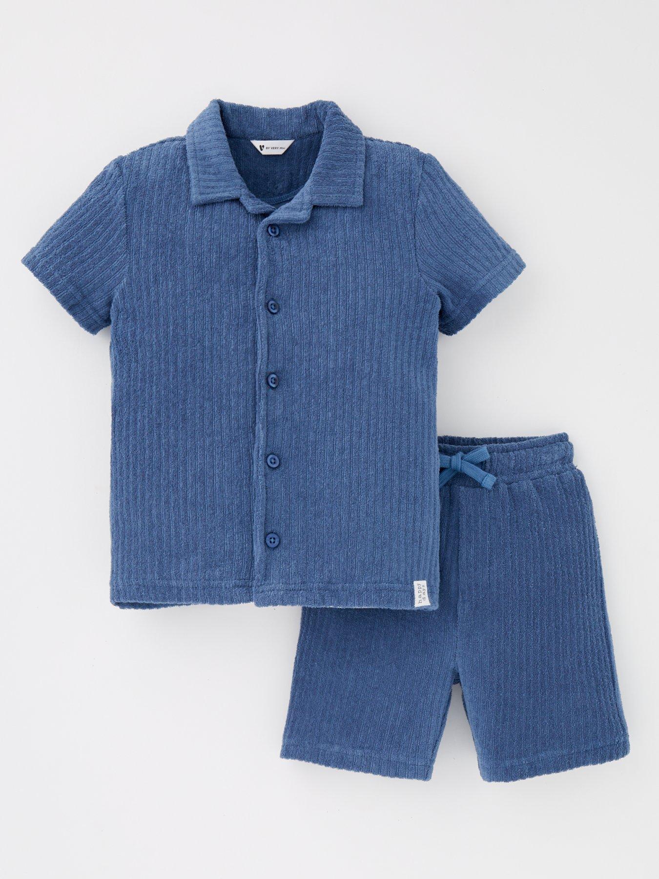 mini-v-by-very-boys-rib-towelling-t-shirt-and-short-set--nbspblue