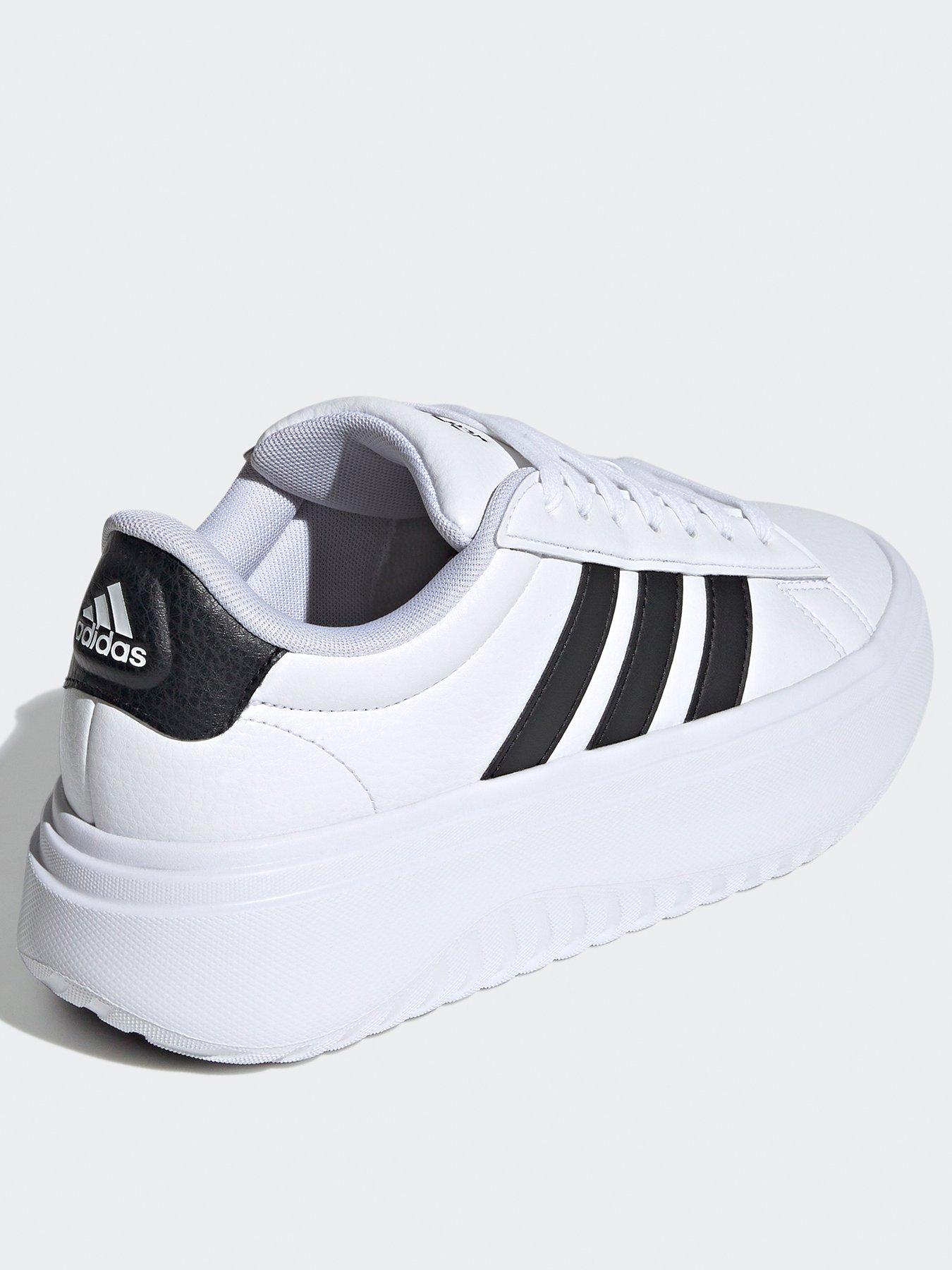 Women s Grand Court Platform Trainers White Black