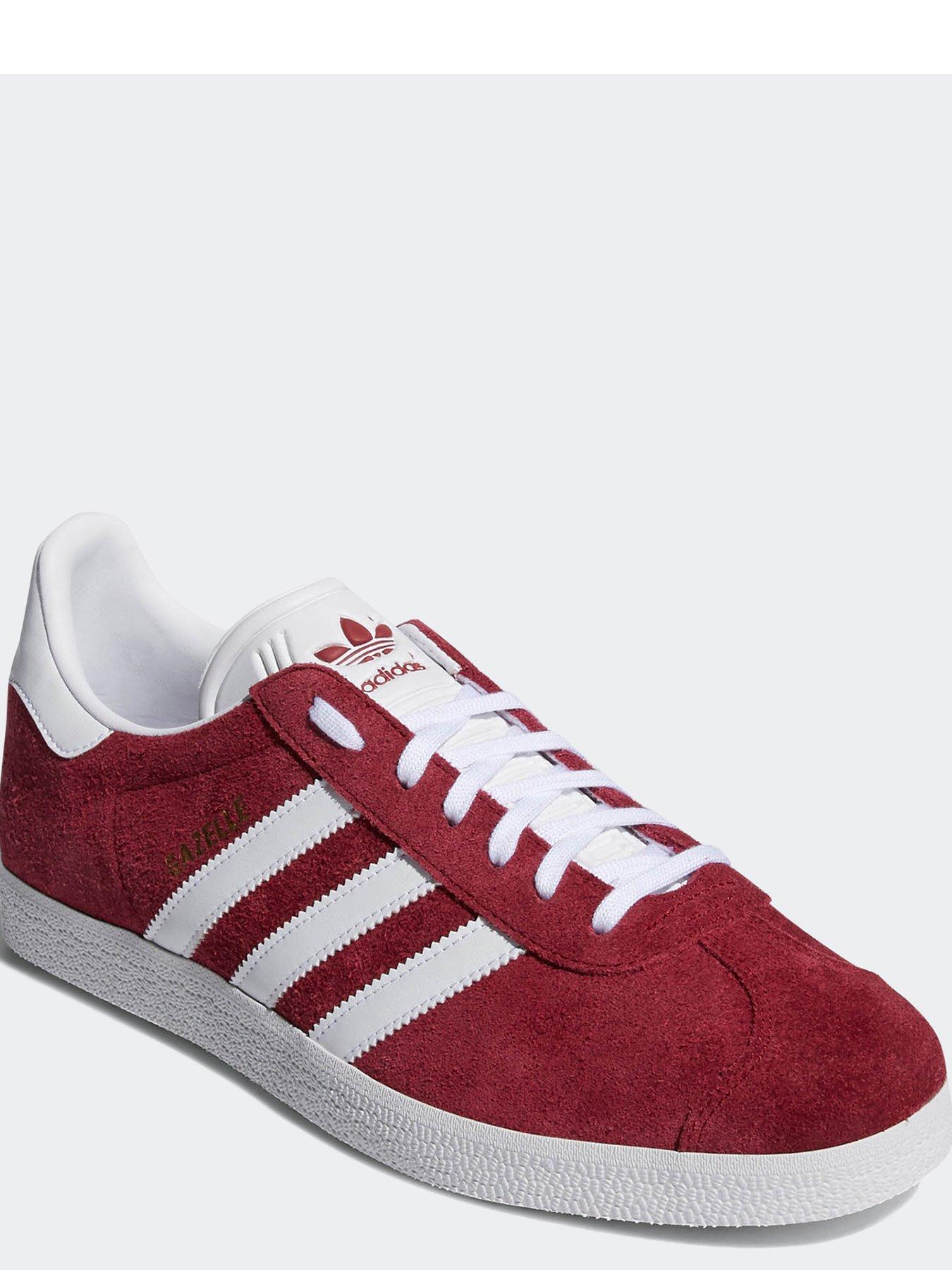 adidas Originals Mens Gazelle Trainers Dark Red Very