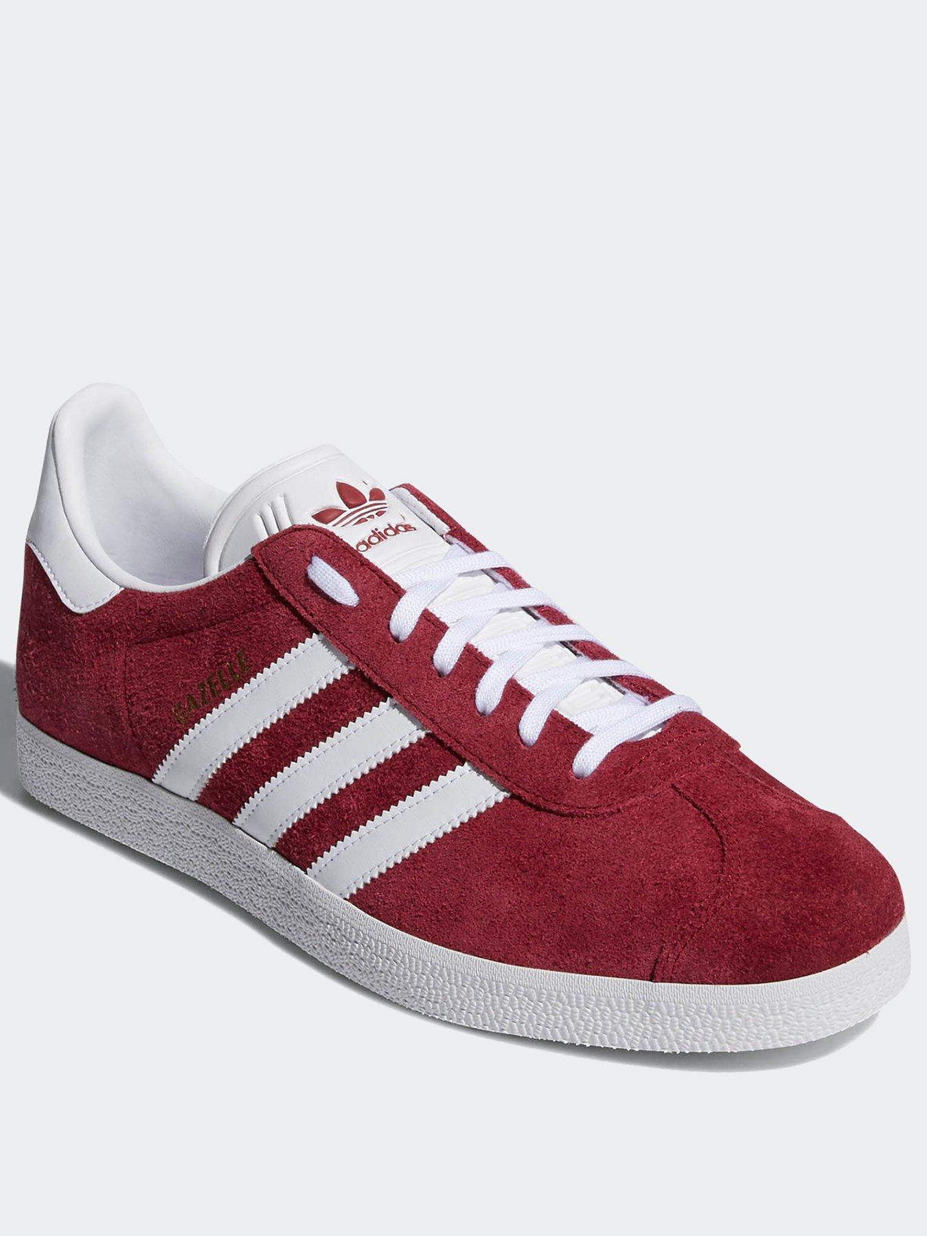 adidas Originals Mens Gazelle Trainers Dark Red Very