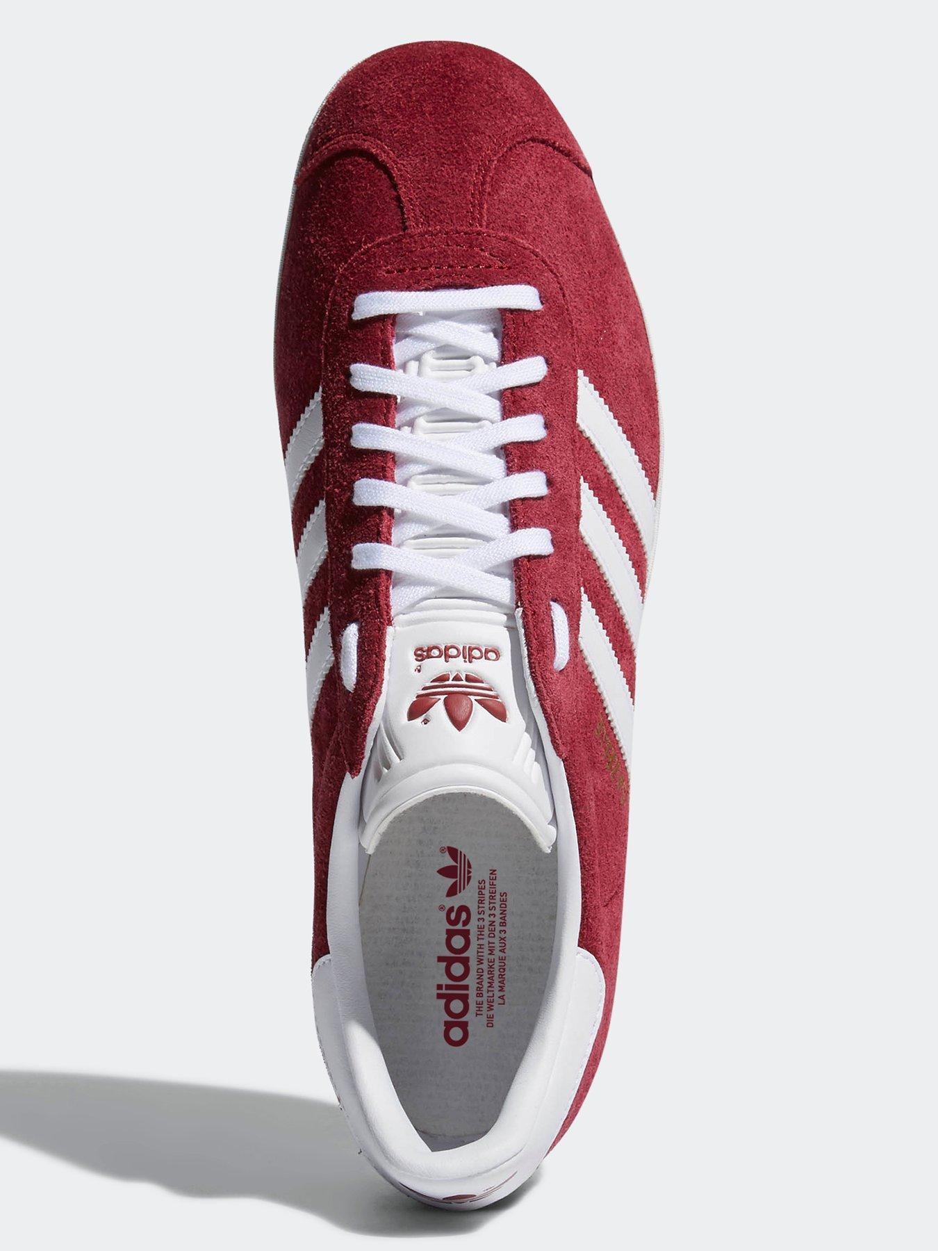 adidas Originals Mens Gazelle Trainers Dark Red Very