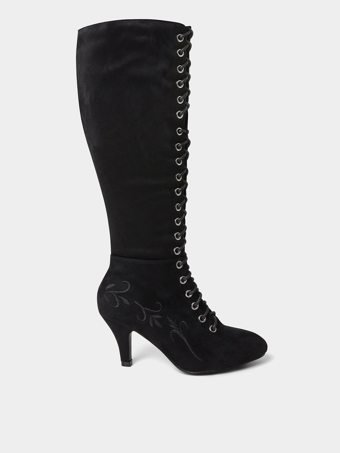 Lace material outlet boots