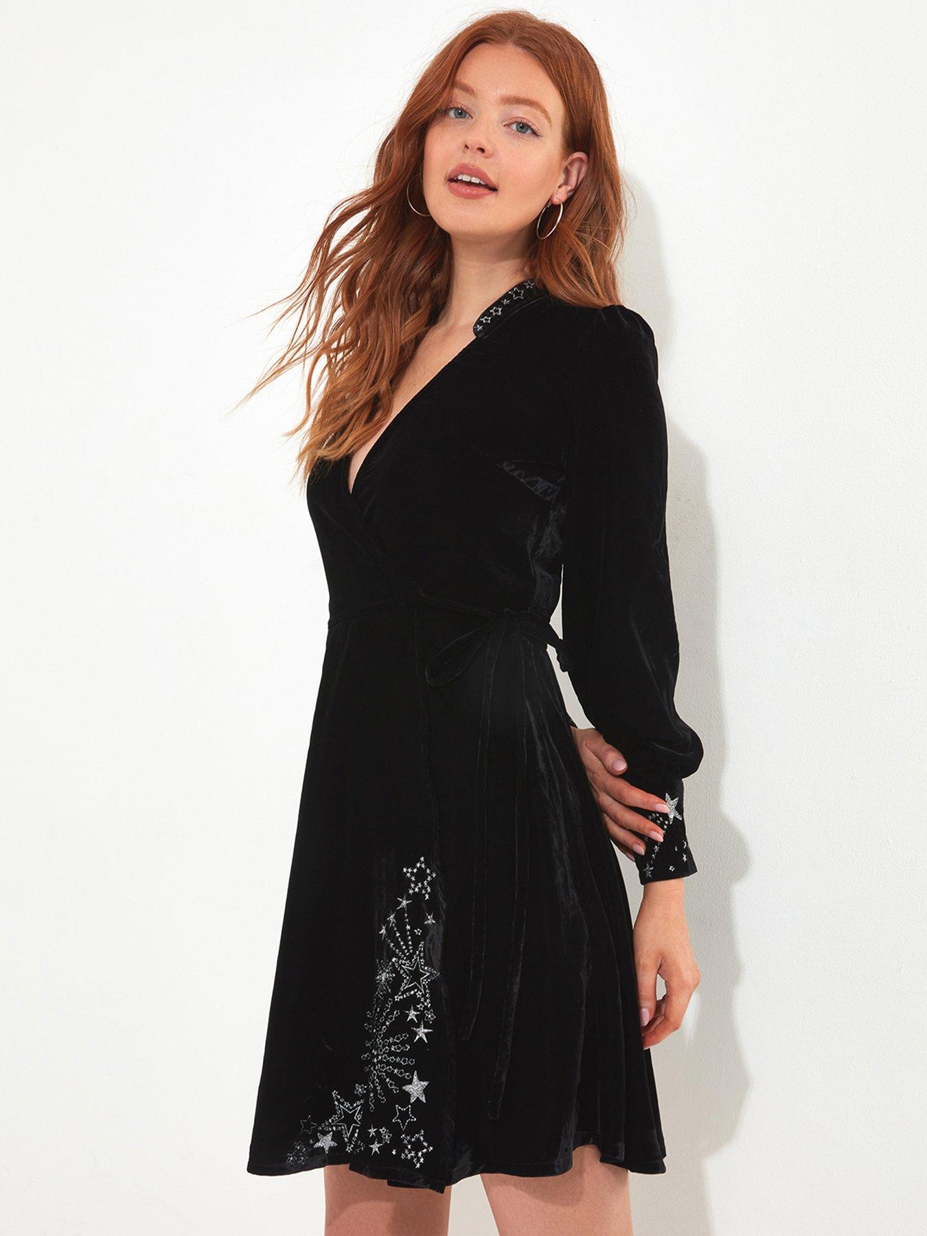 undefined Starlight Velvet Dress - Black