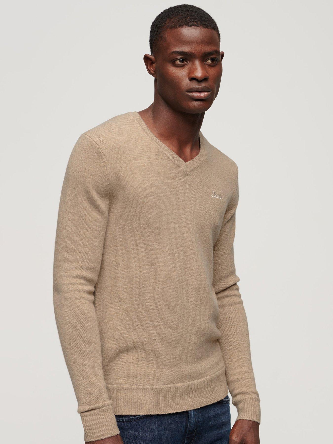 Men's v neck hot sale knitted jumper