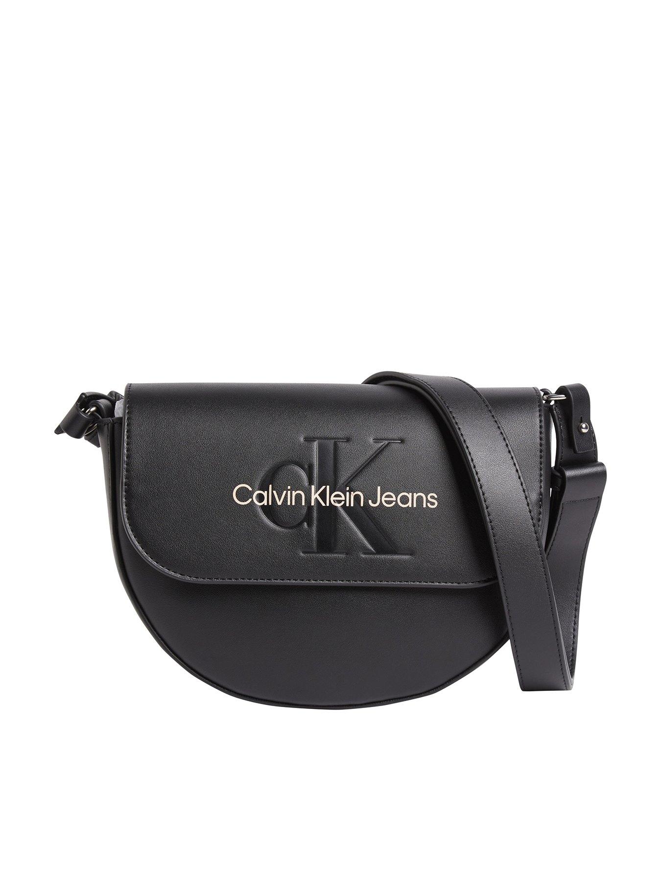 Calvin klein discount saddle bag black