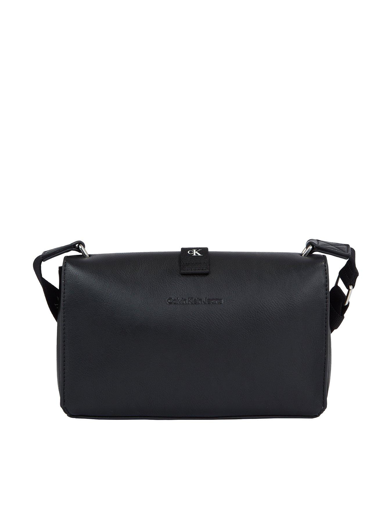 Calvin Klein Jeans Logo Strap Cross Body Bag - Black | Very.co.uk