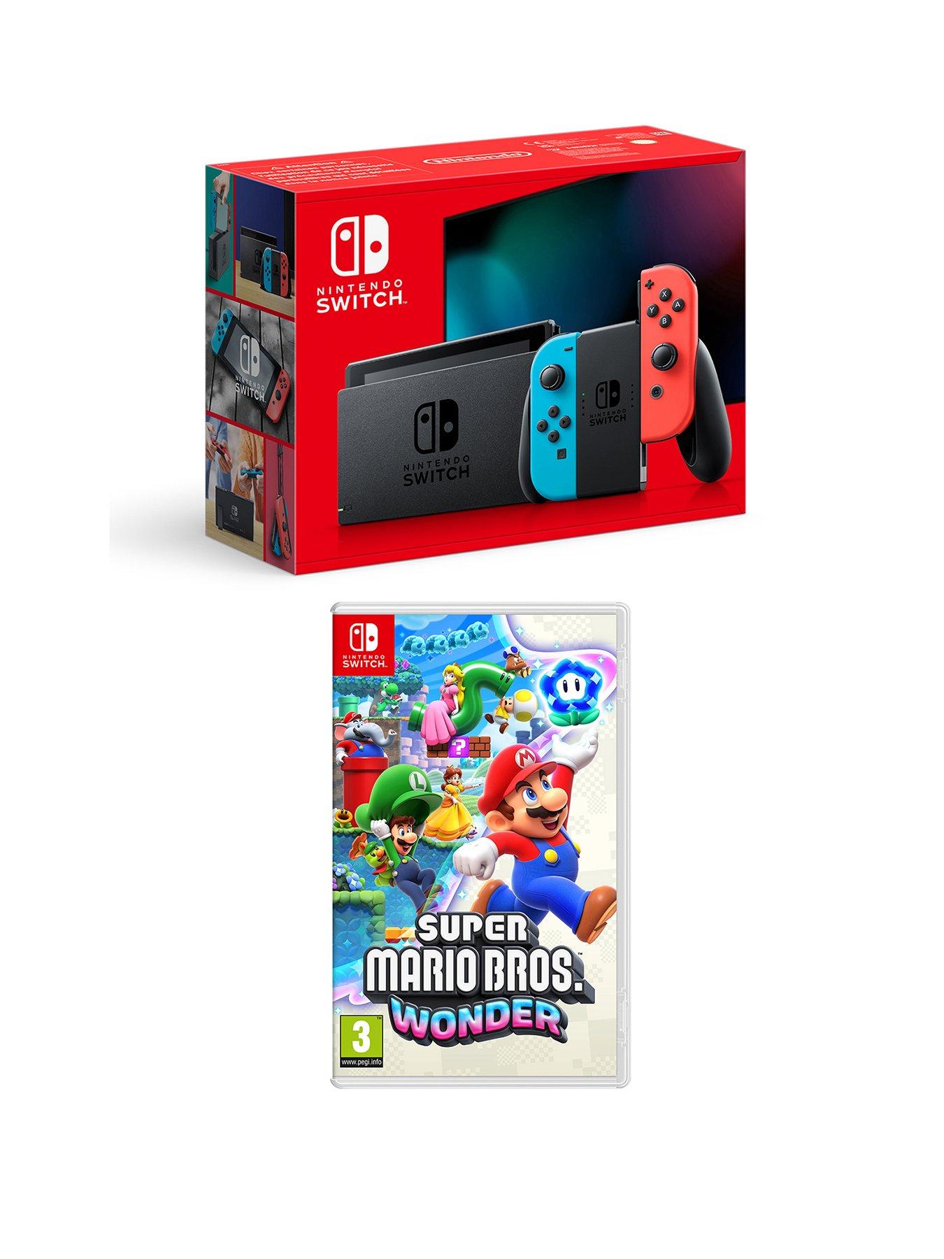 Nintendo Switch Neon Console & Super Mario Bros. Wonder