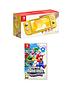  image of nintendo-switch-lite-yellow-console-with-amp-super-mario-bros-wonder