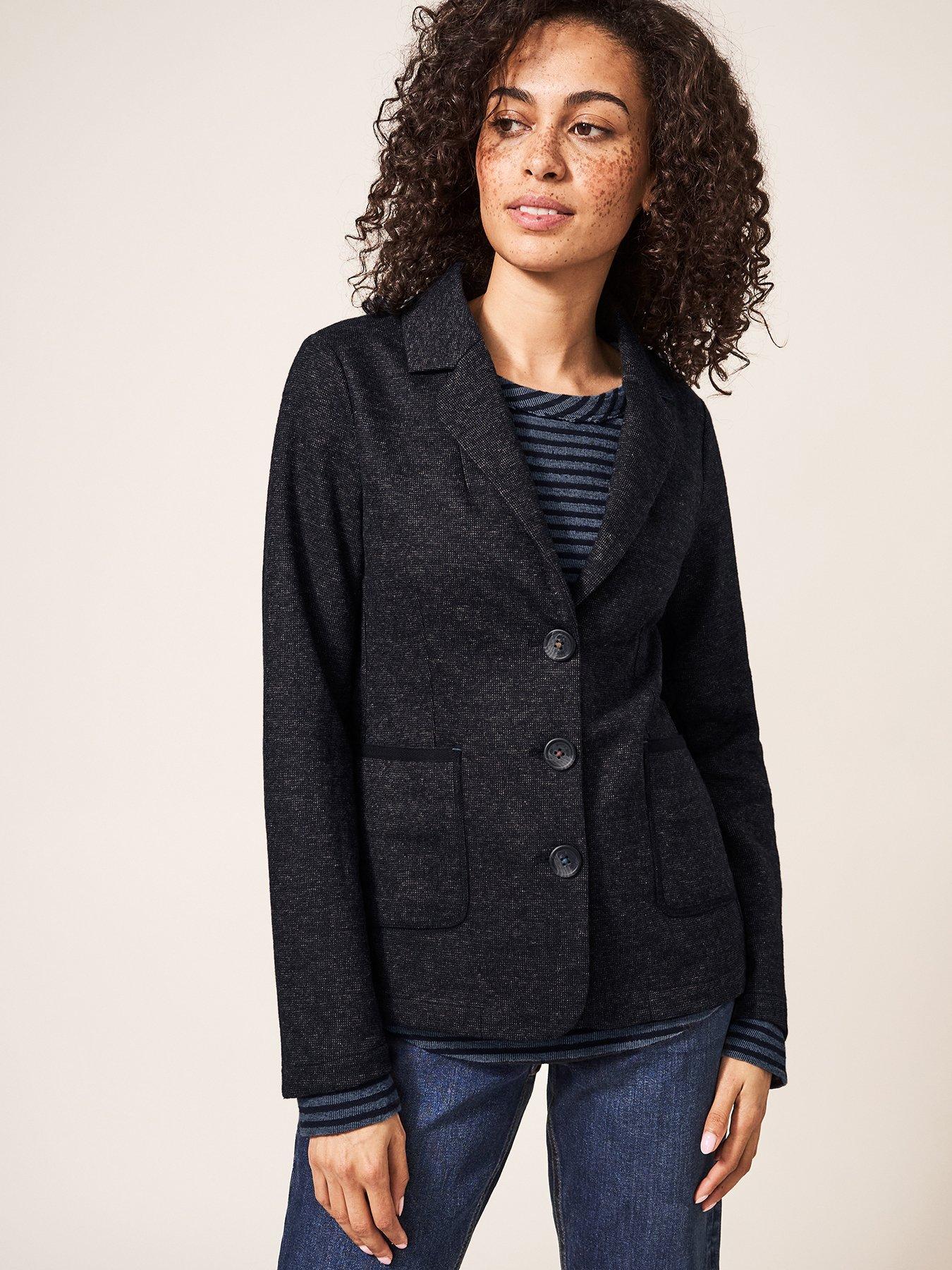 Grey jersey blazer womens uk sale