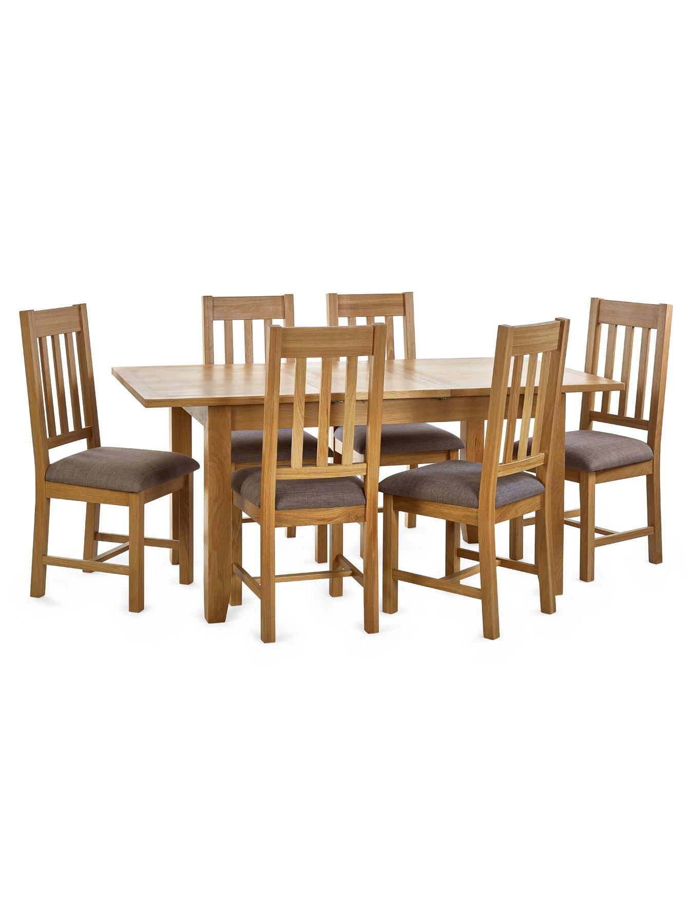 Image 5 of 6 of Julian Bowen Mallory Solid Oak/Oak Veneers&nbsp;180 cm Extending Dining Table - FSC&reg; Certified