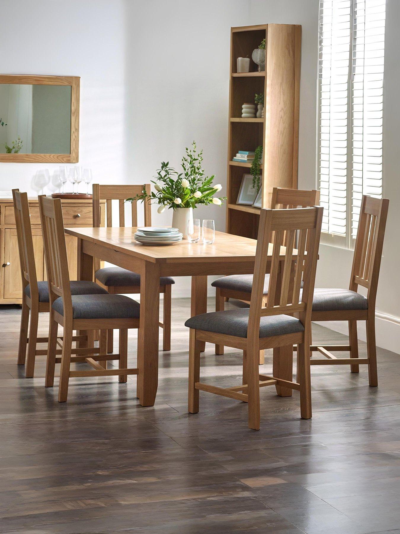 Julian Bowen Mallory 180 Cm Extending Dining Table + 6 Chairs