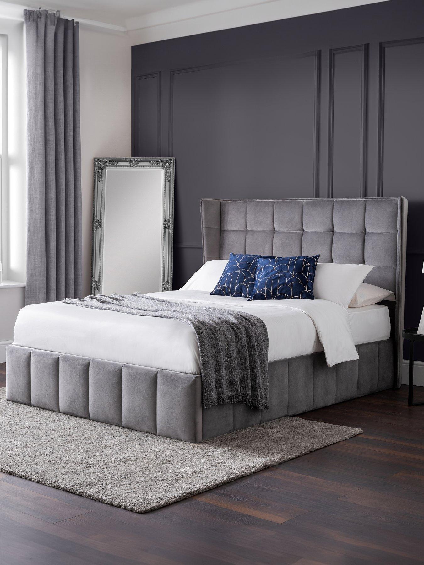 Product photograph of Julian Bowen Gatsby Storage Ottoman Bed - King from very.co.uk