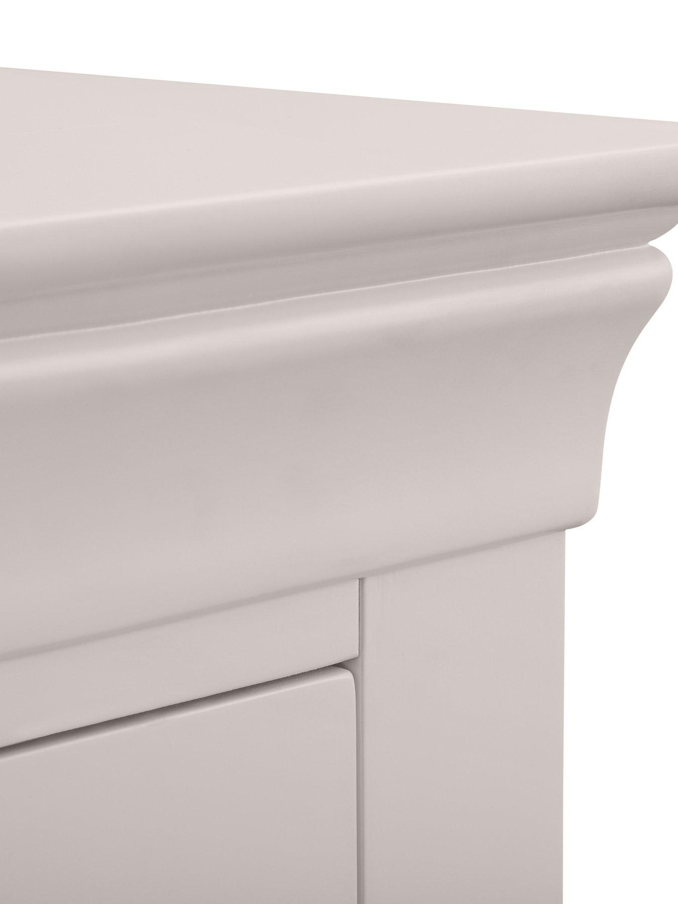 Image 5 of 6 of Julian Bowen Clermont 3+2 Drawer Chest Light Grey
