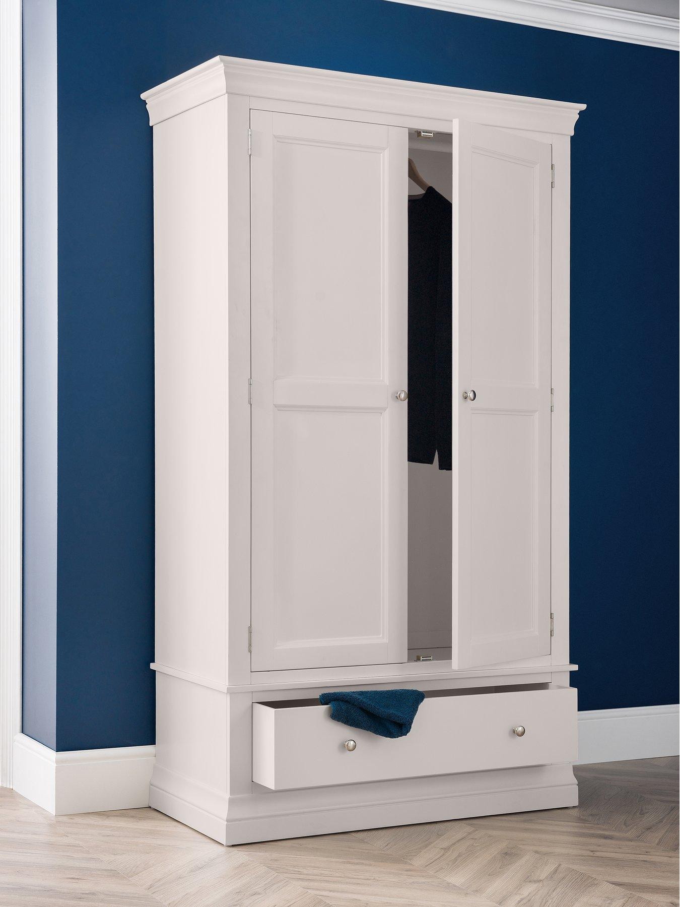 Julian Bowen Clermont 2 Door 1 Drawer Wardrobe