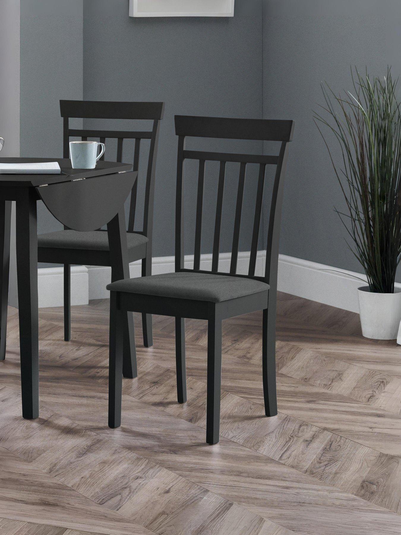Julian Bowen Coast Set of 2 Dining Chairs - Black