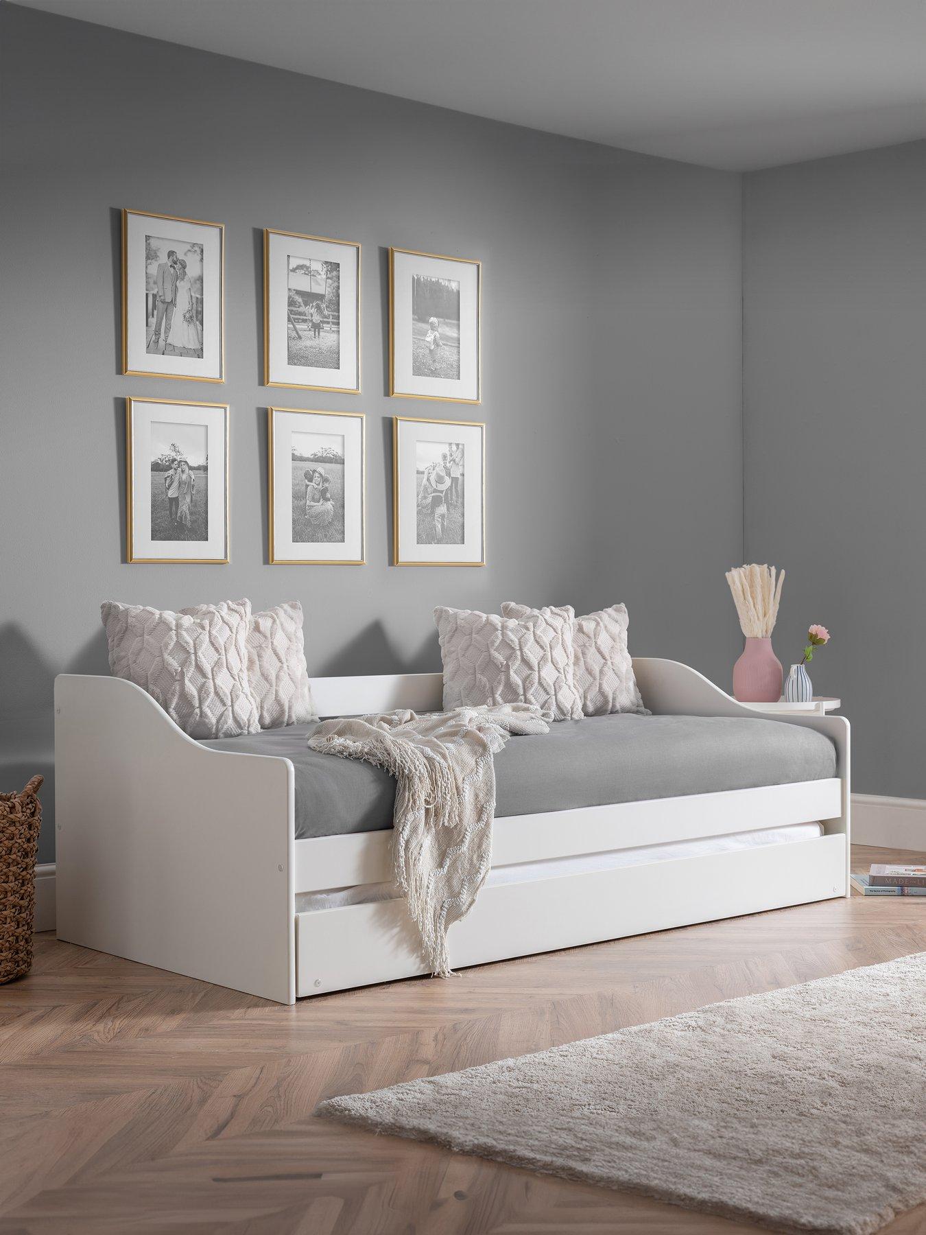Product photograph of Julian Bowen Elba Daybed Frame With Guest Bed - White from very.co.uk