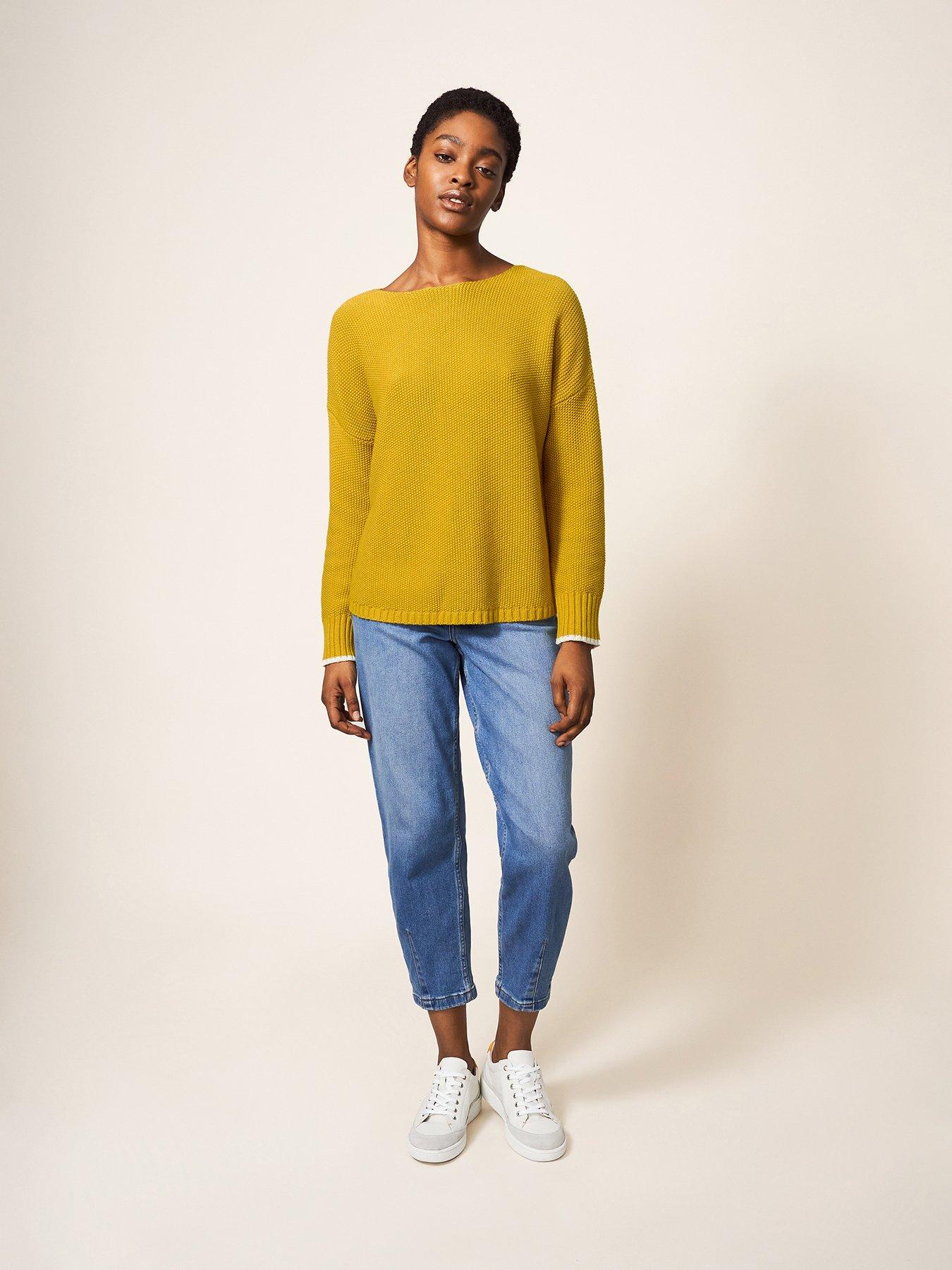 Yellow and clearance white jumper