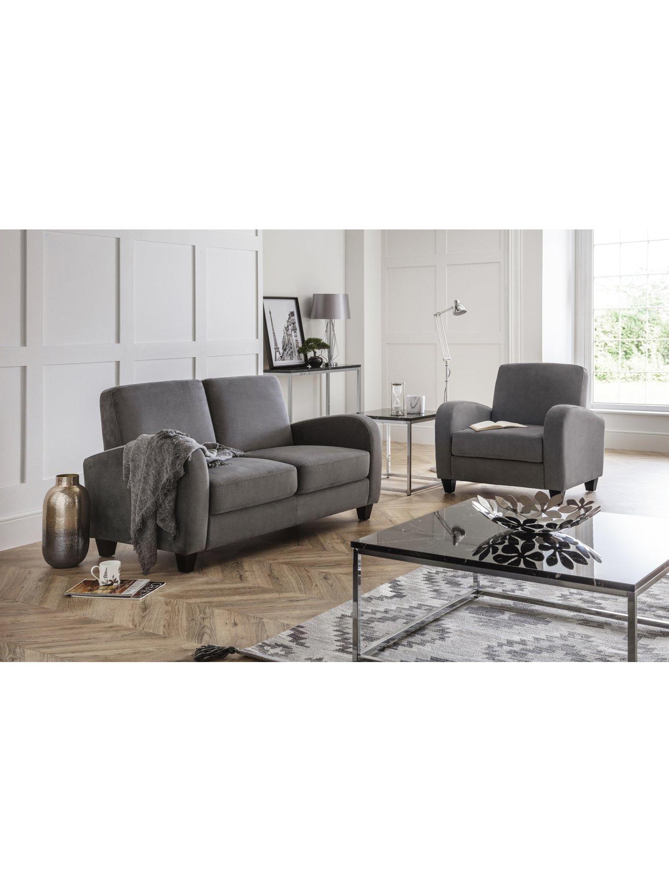 Julian Bowen Vivo Chair In Dusk Grey Chenille very.co.uk