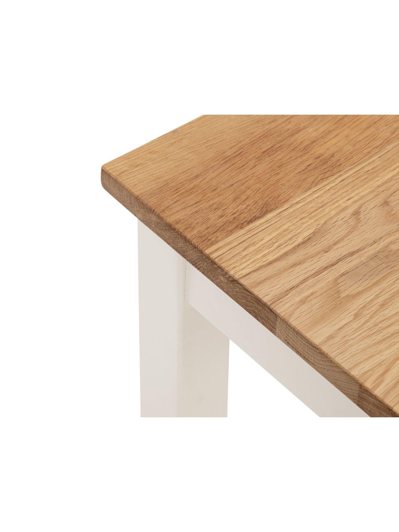 Image 3 of 4 of Julian Bowen Coxmoor Solid Oak Console Table - Oak/Ivory