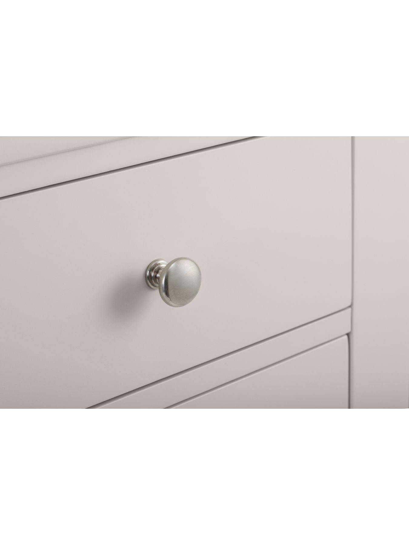 Image 4 of 6 of Julian Bowen Clermont 2 Drawer Bedside Chest Light Grey