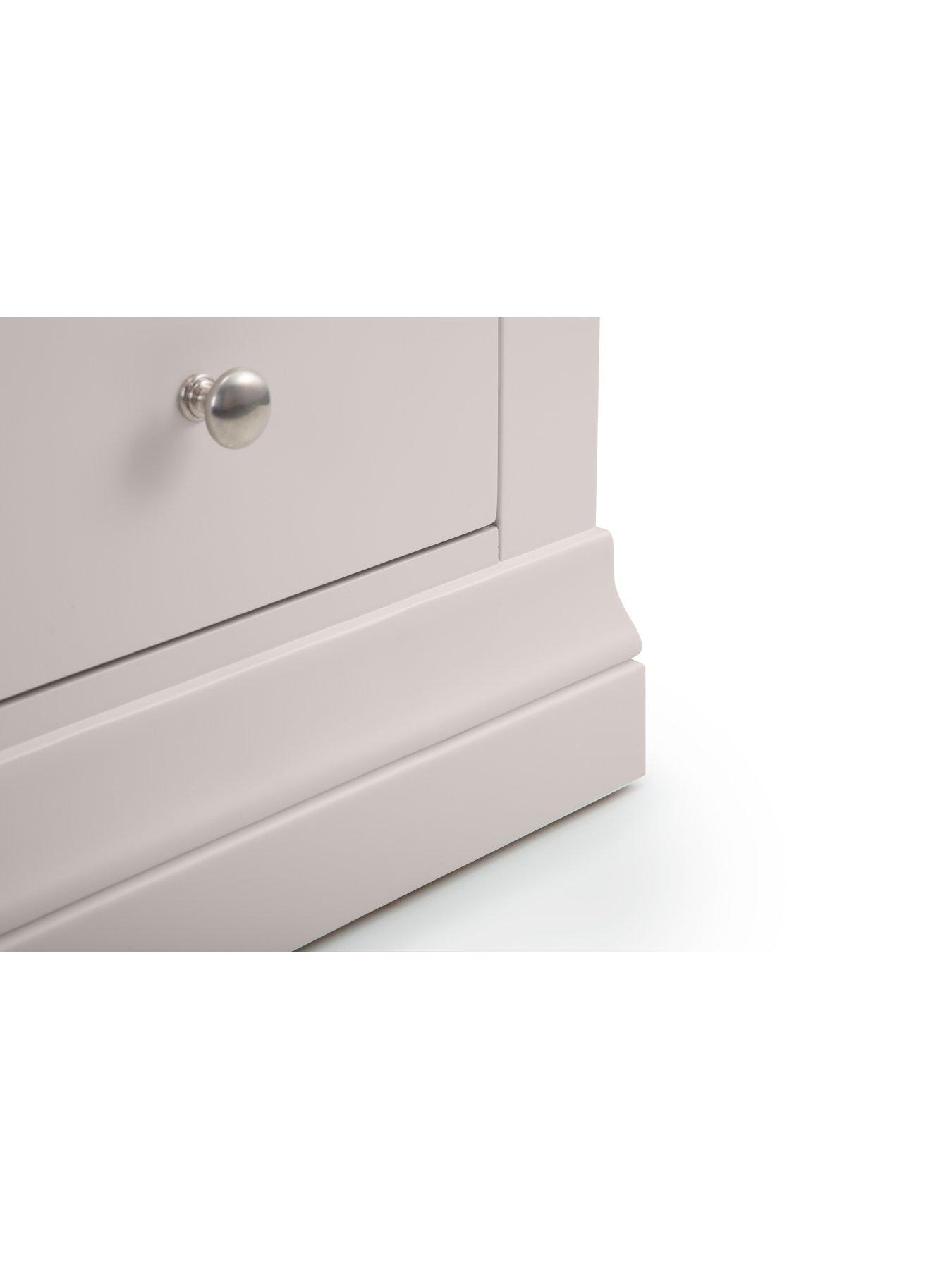 Image 5 of 6 of Julian Bowen Clermont 2 Drawer Bedside Chest Light Grey