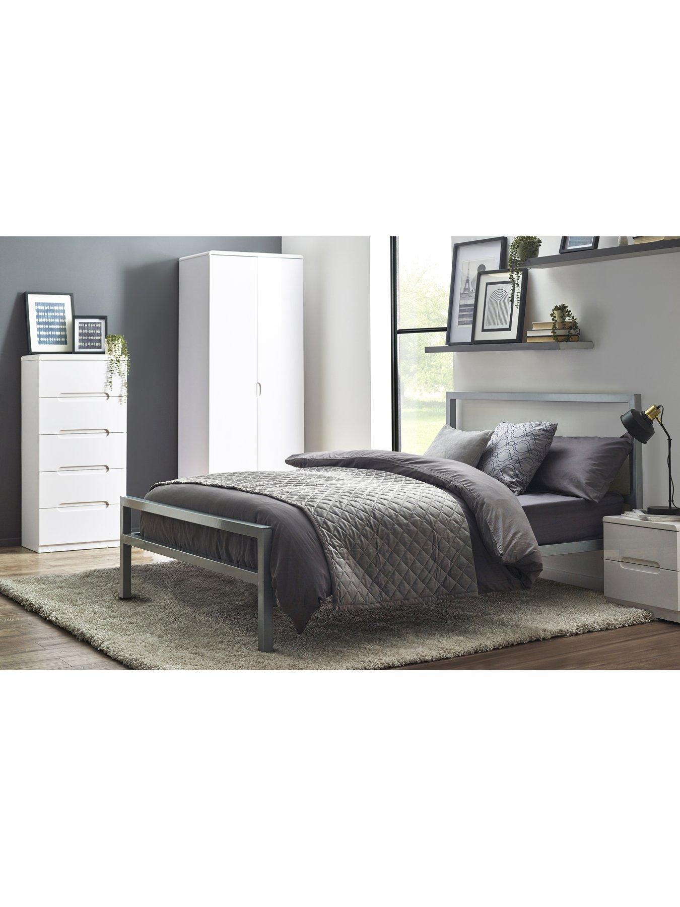 Product photograph of Julian Bowen Soto Double Metal Bed from very.co.uk