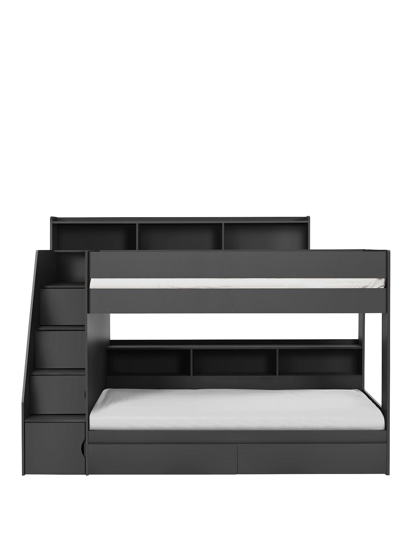 Julian Bowen Camelot Staircase Bunk Bed Dark Grey very.co.uk