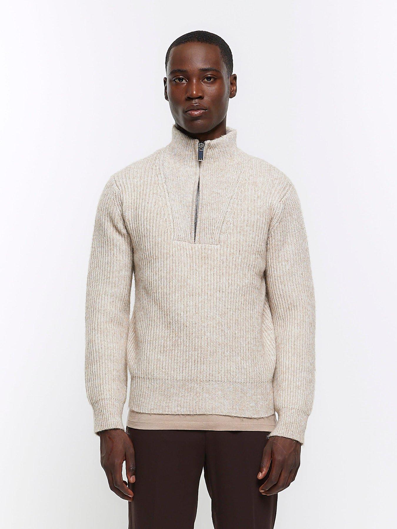 Men's wool half zip on sale jumper