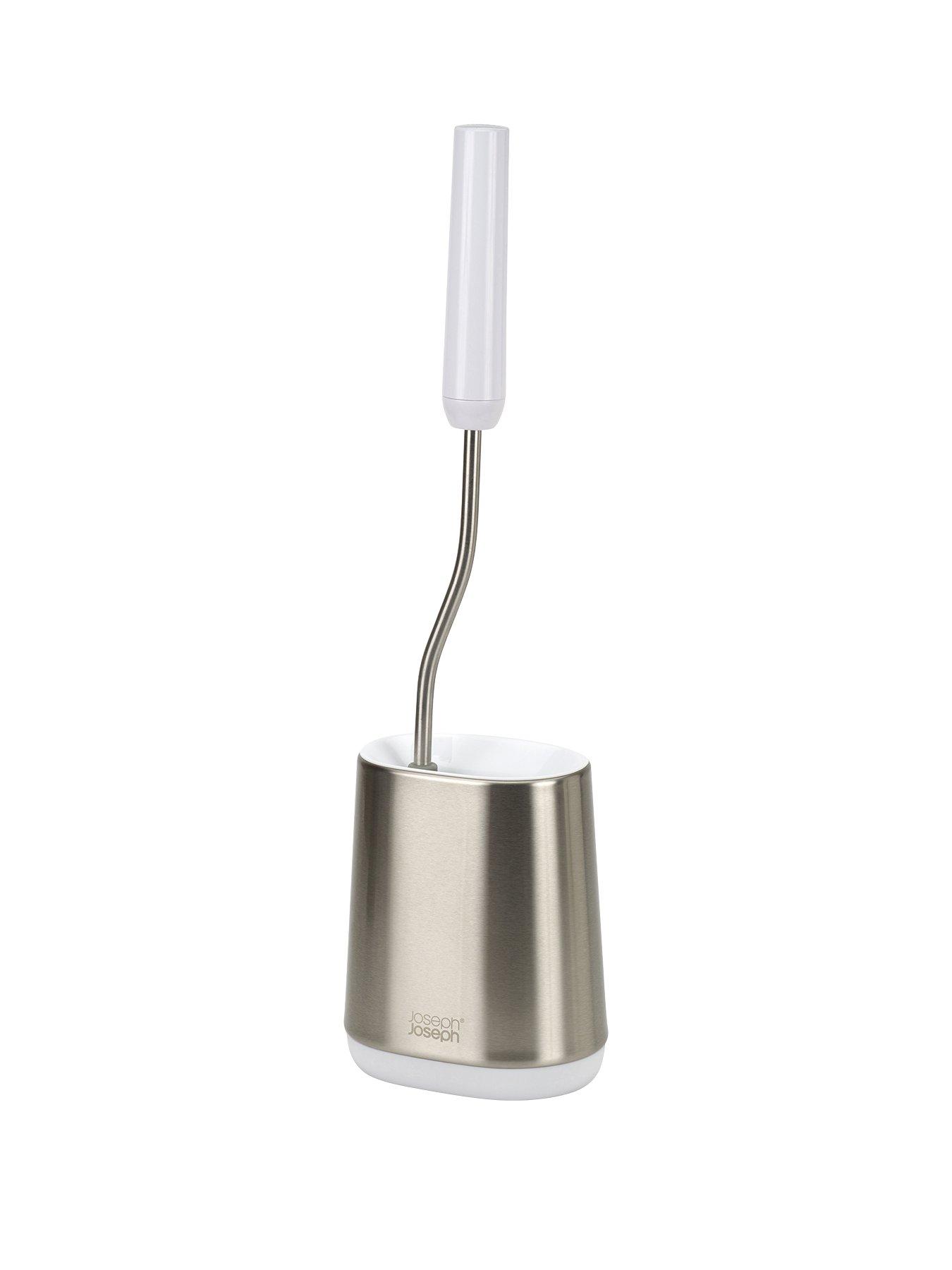 Product photograph of Joseph Joseph Flex Lite Steel Toilet Brush from very.co.uk