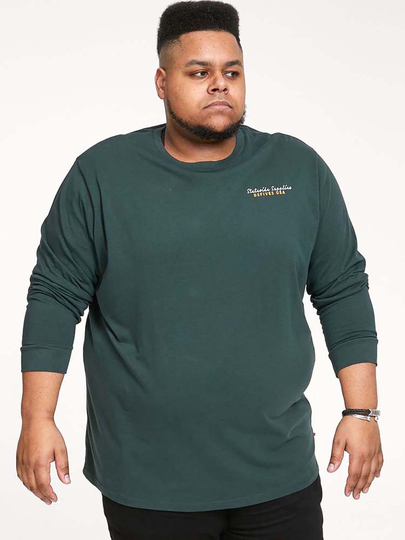 Image 1 of 6 of D555 Front And Back Printed T-Shirt - Green