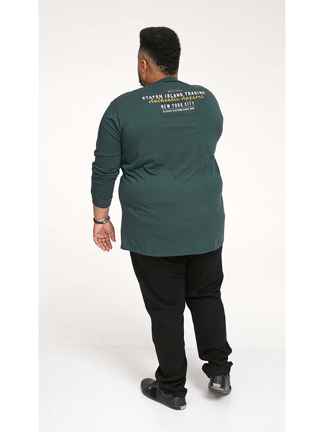 Image 2 of 6 of D555 Front And Back Printed T-Shirt - Green