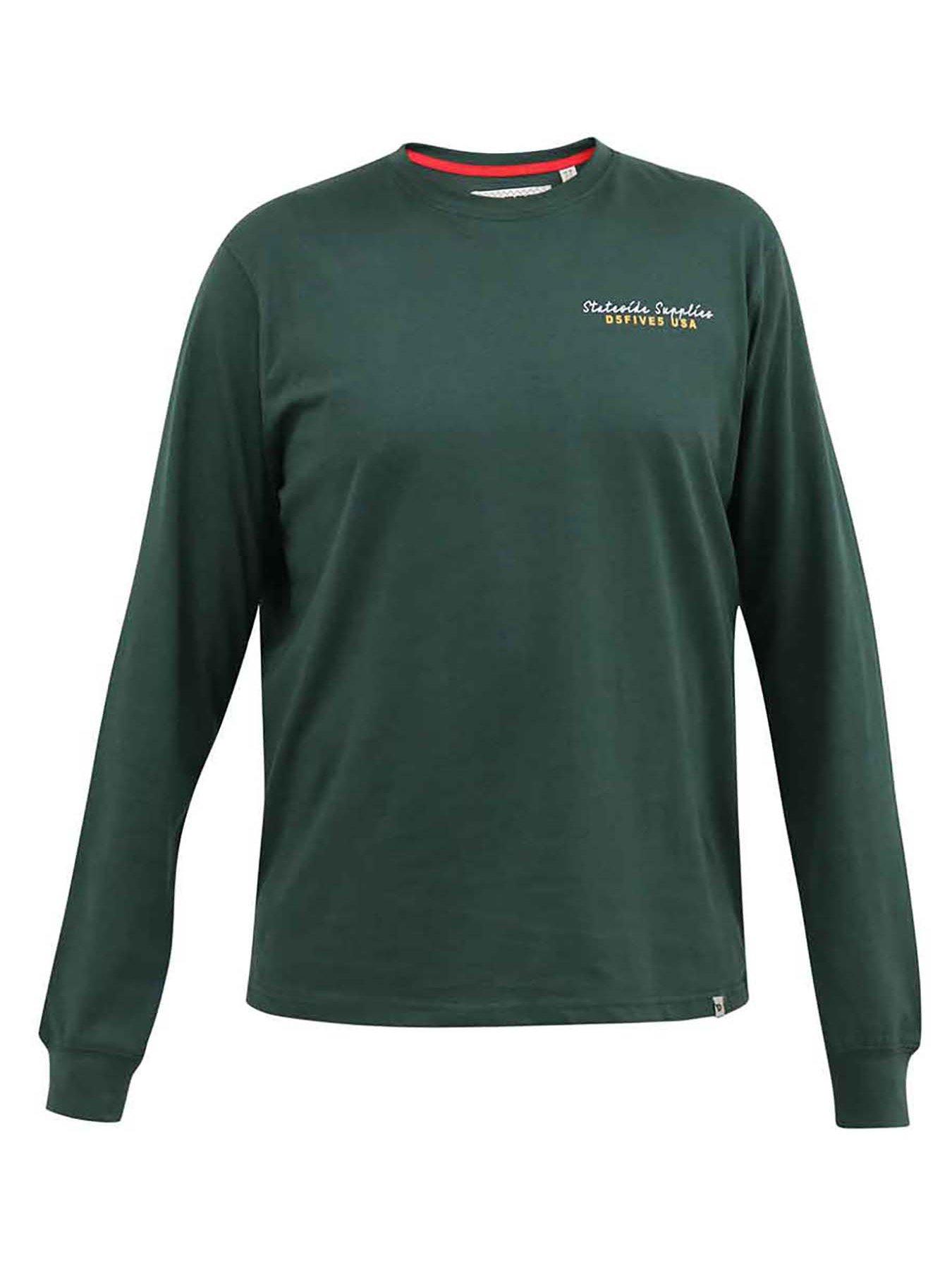 Image 4 of 6 of D555 Front And Back Printed T-Shirt - Green