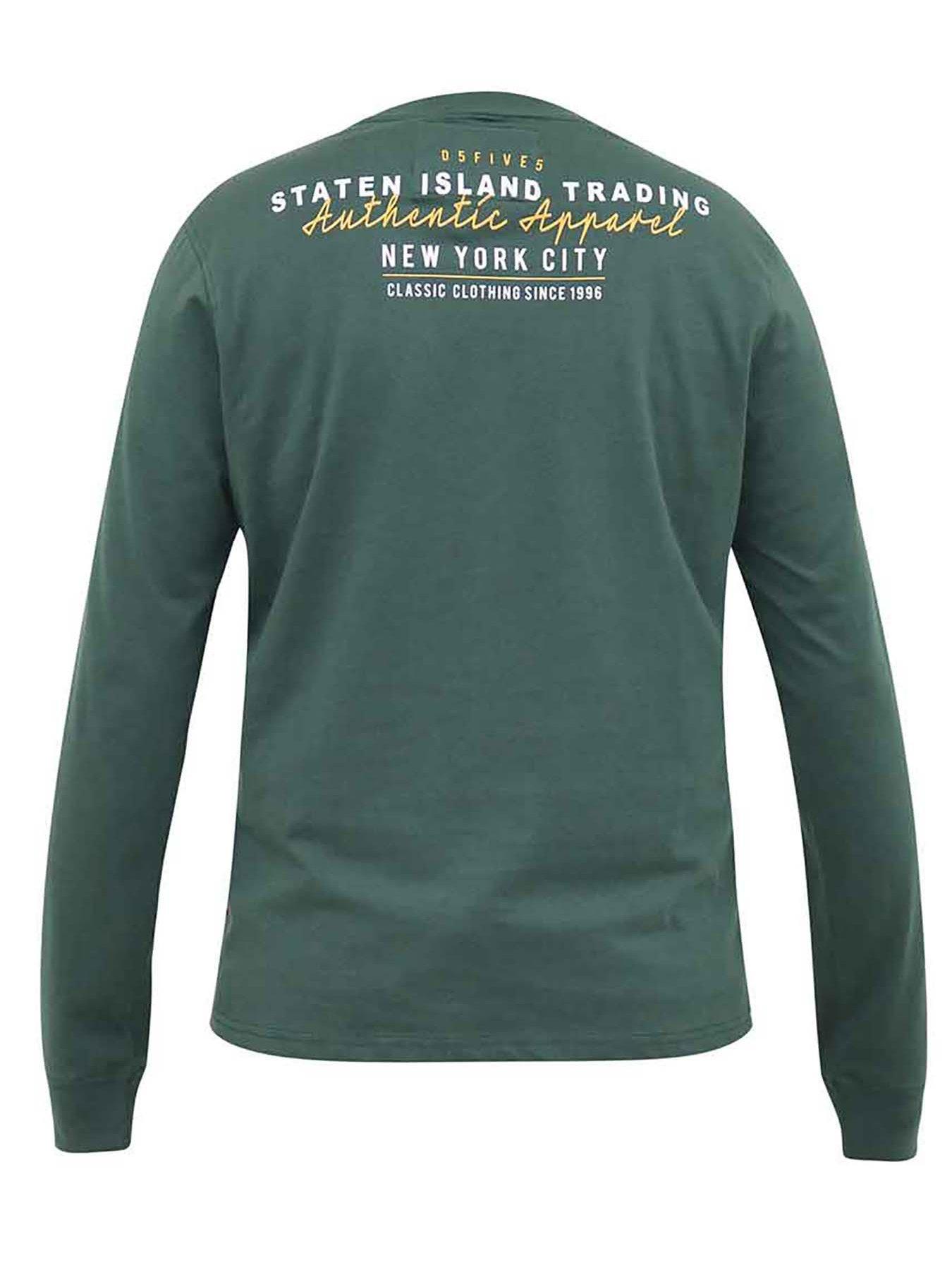 Image 5 of 6 of D555 Front And Back Printed T-Shirt - Green