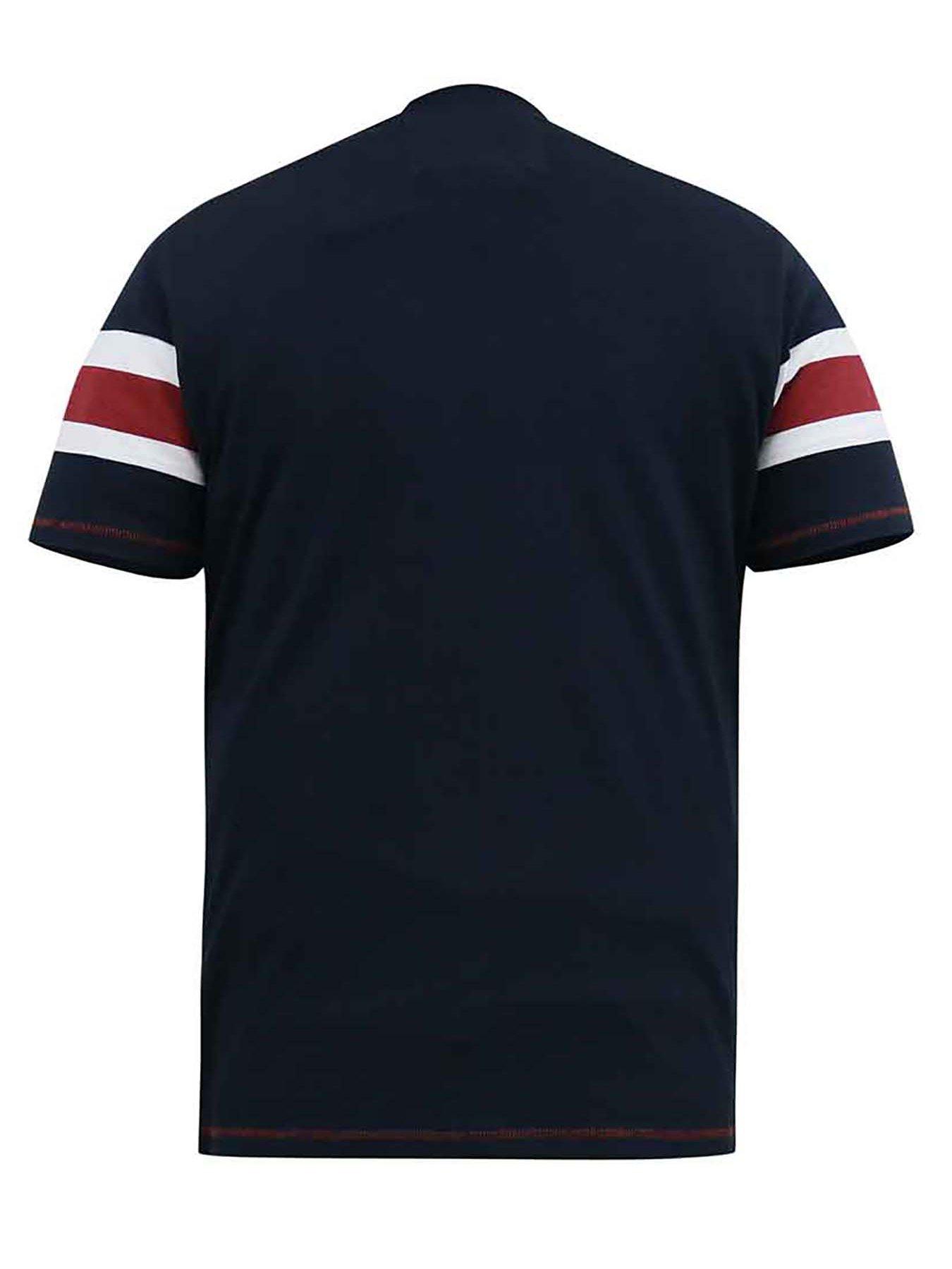 Image 2 of 5 of D555 San Francisco Chest Embroidery T-Shirt - Navy