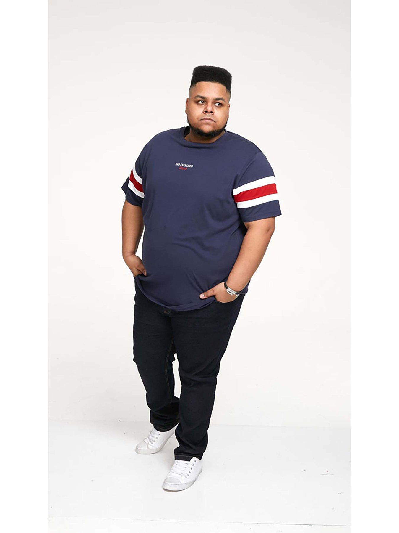 Image 5 of 5 of D555 San Francisco Chest Embroidery T-Shirt - Navy